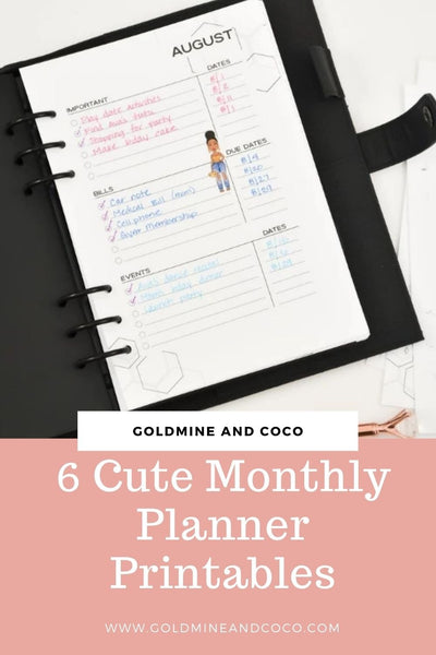 6 Monthly Planner Printables You Absolutely Need Right Now