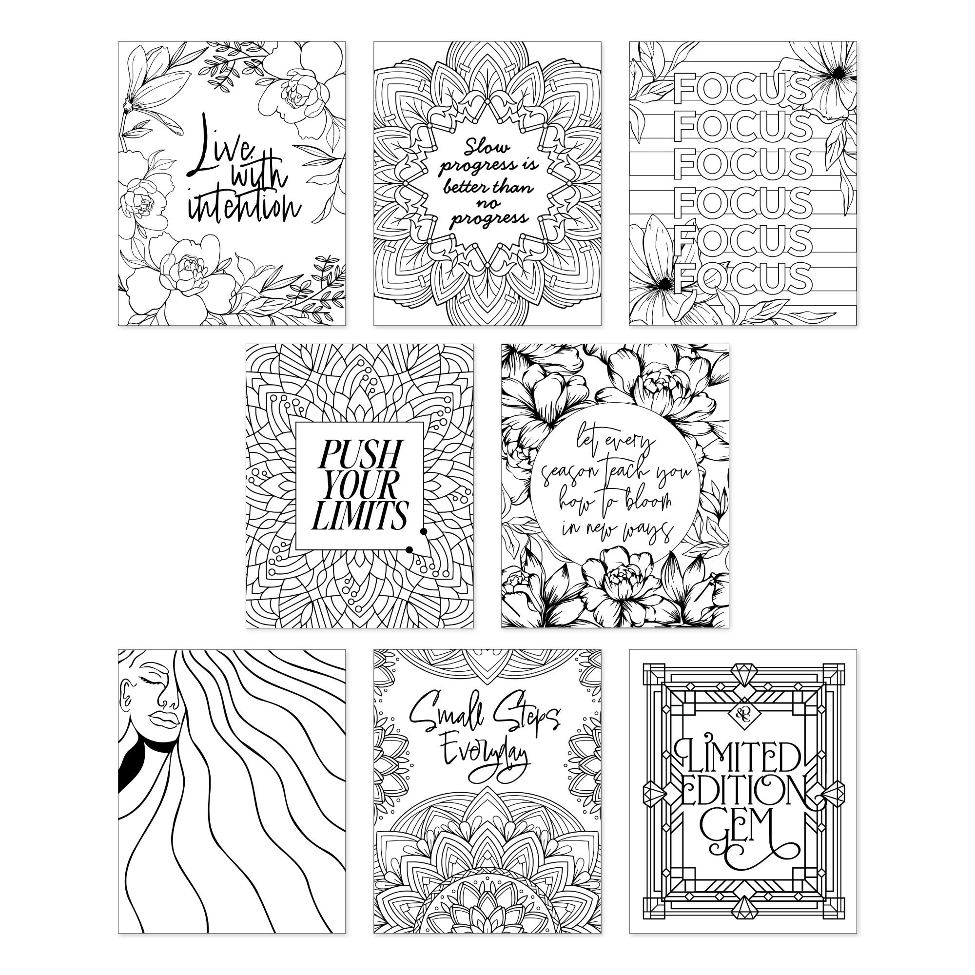 Stress Relief Coloring Sheets