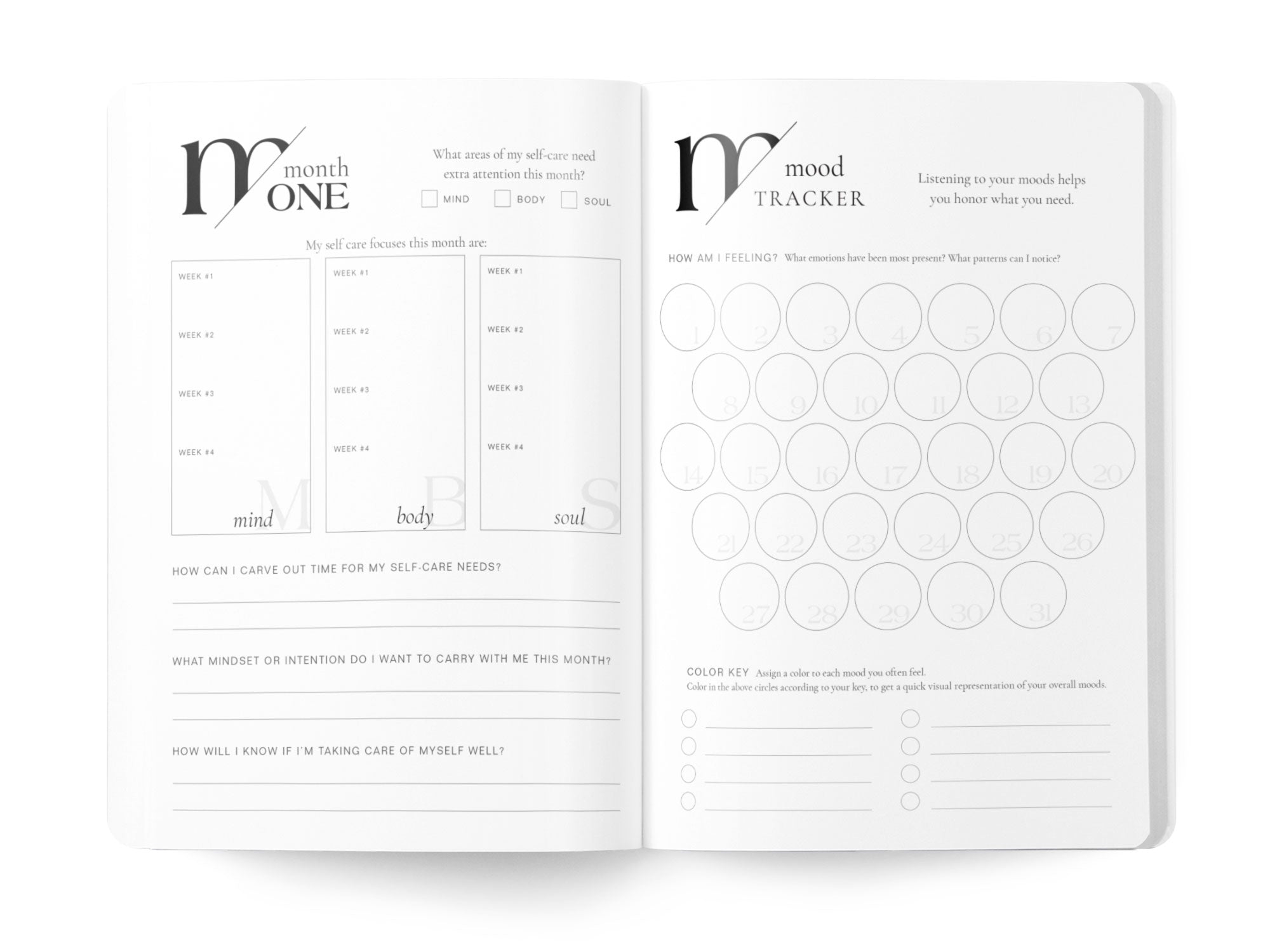 Self Care Sanctuary Planner