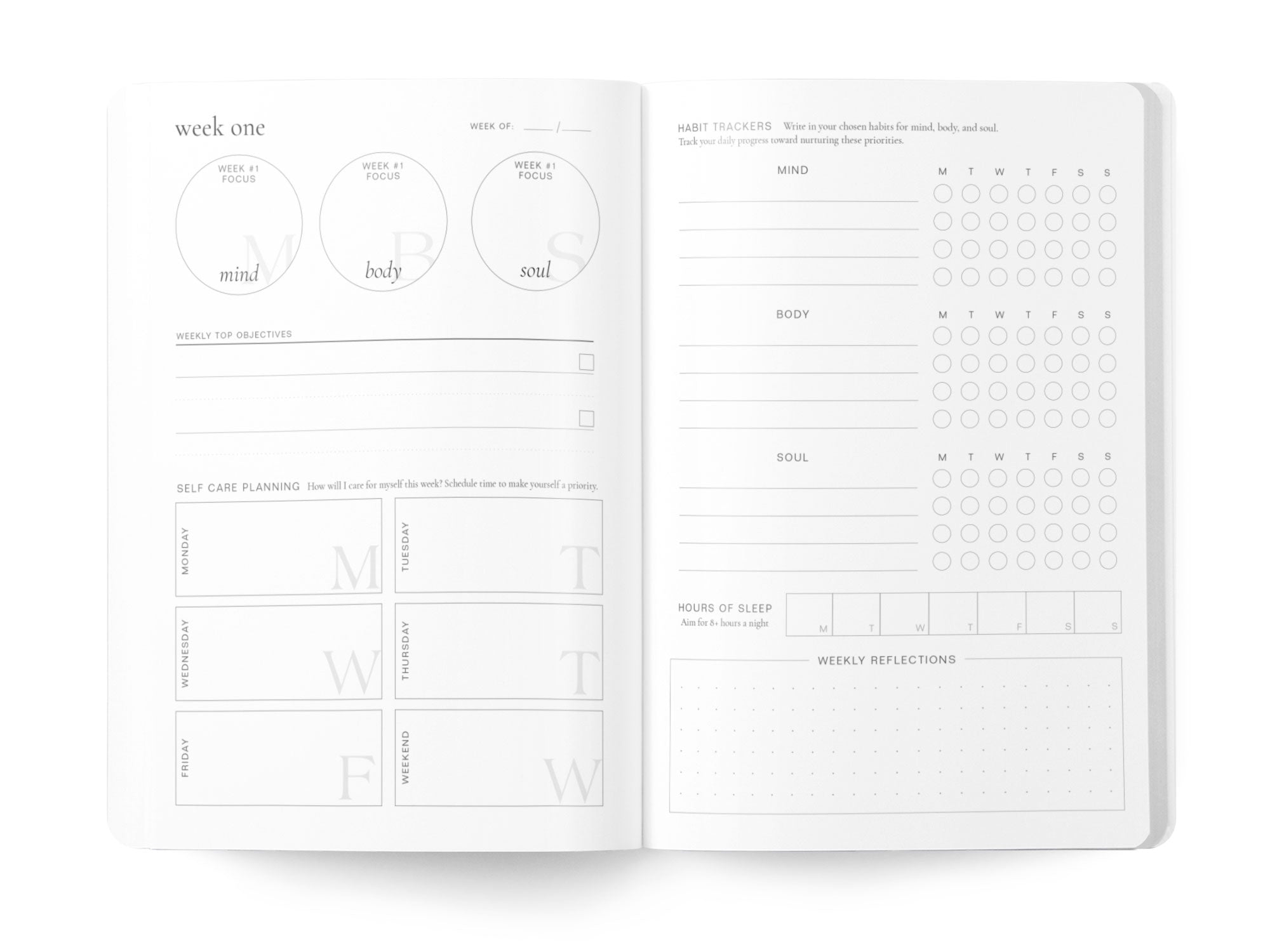 Self Care Sanctuary Planner