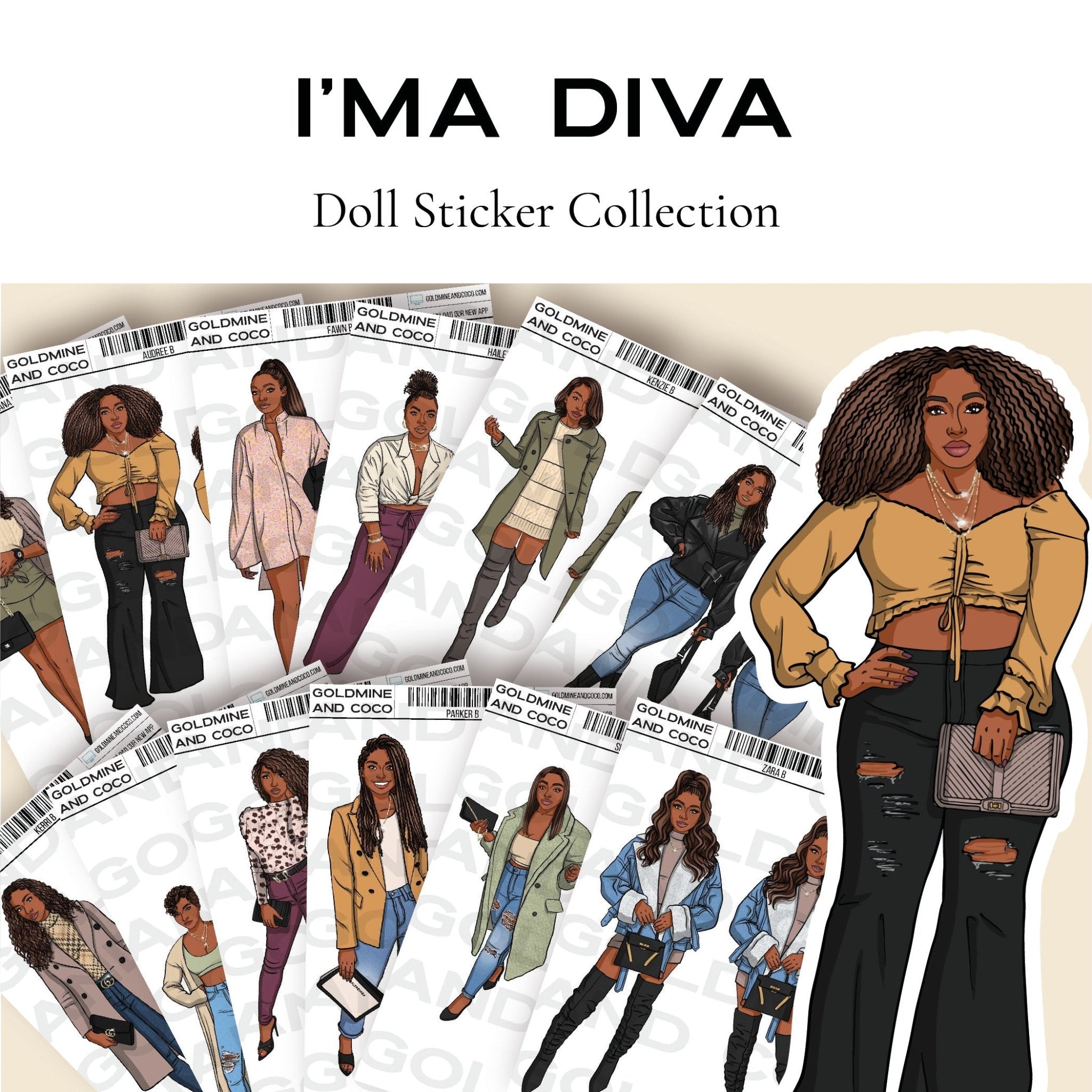 I'm A Diva Digital Doll Collection - Goldmine & Coco -