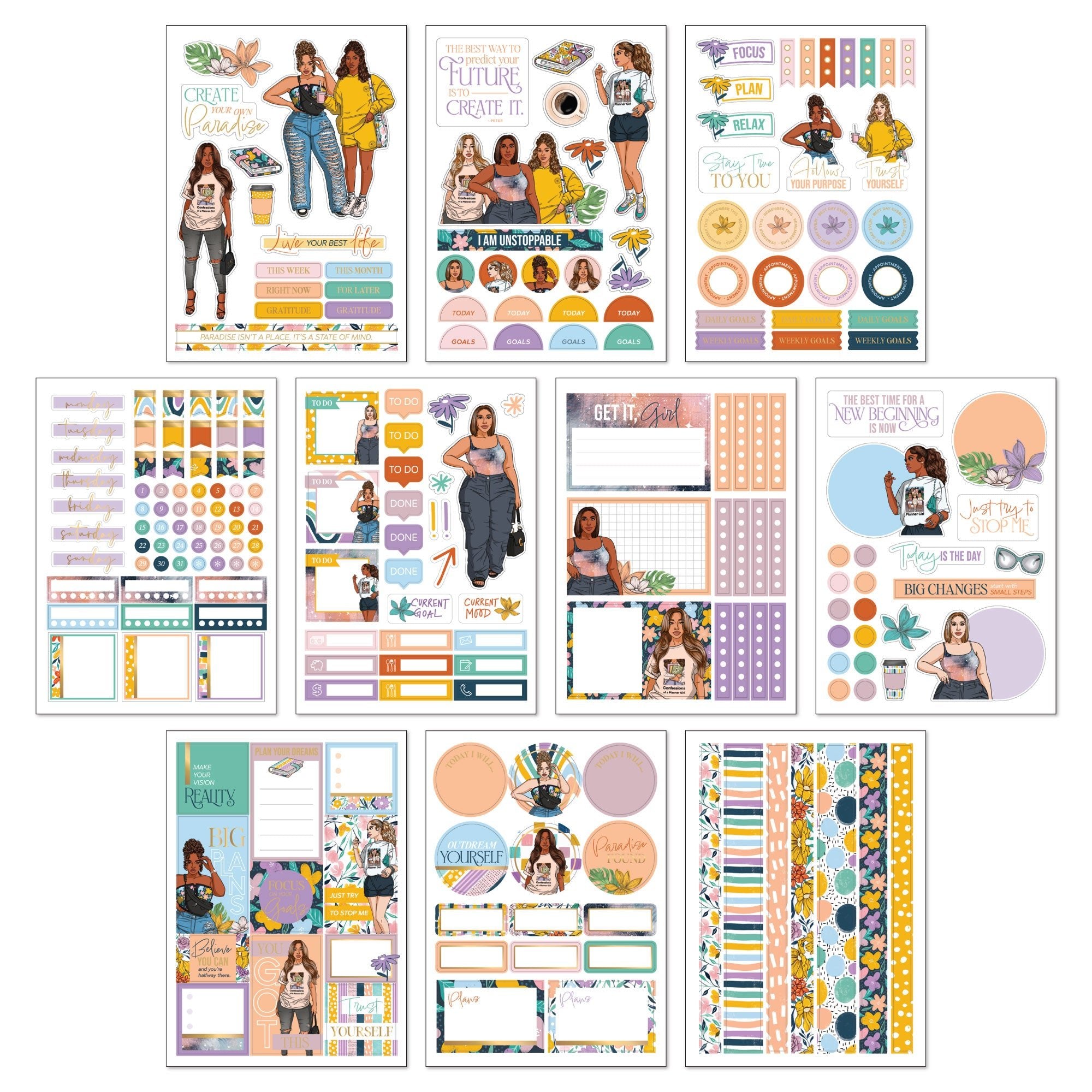 Planner's Paradise Standard Sticker Pack - Goldmine & Coco -