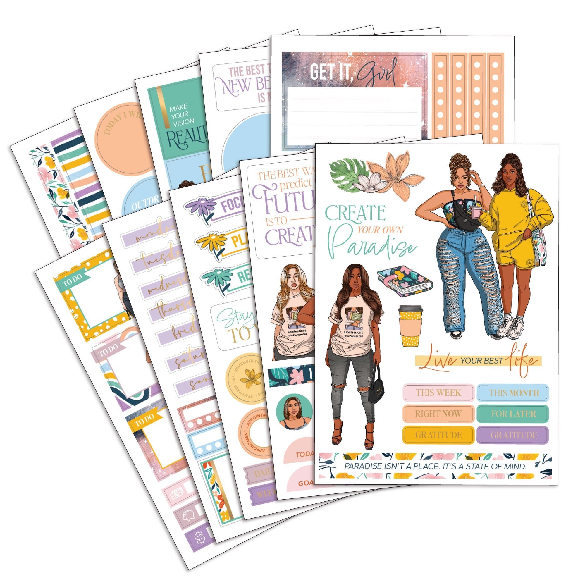 Planner's Paradise Standard Sticker Pack - Goldmine & Coco -