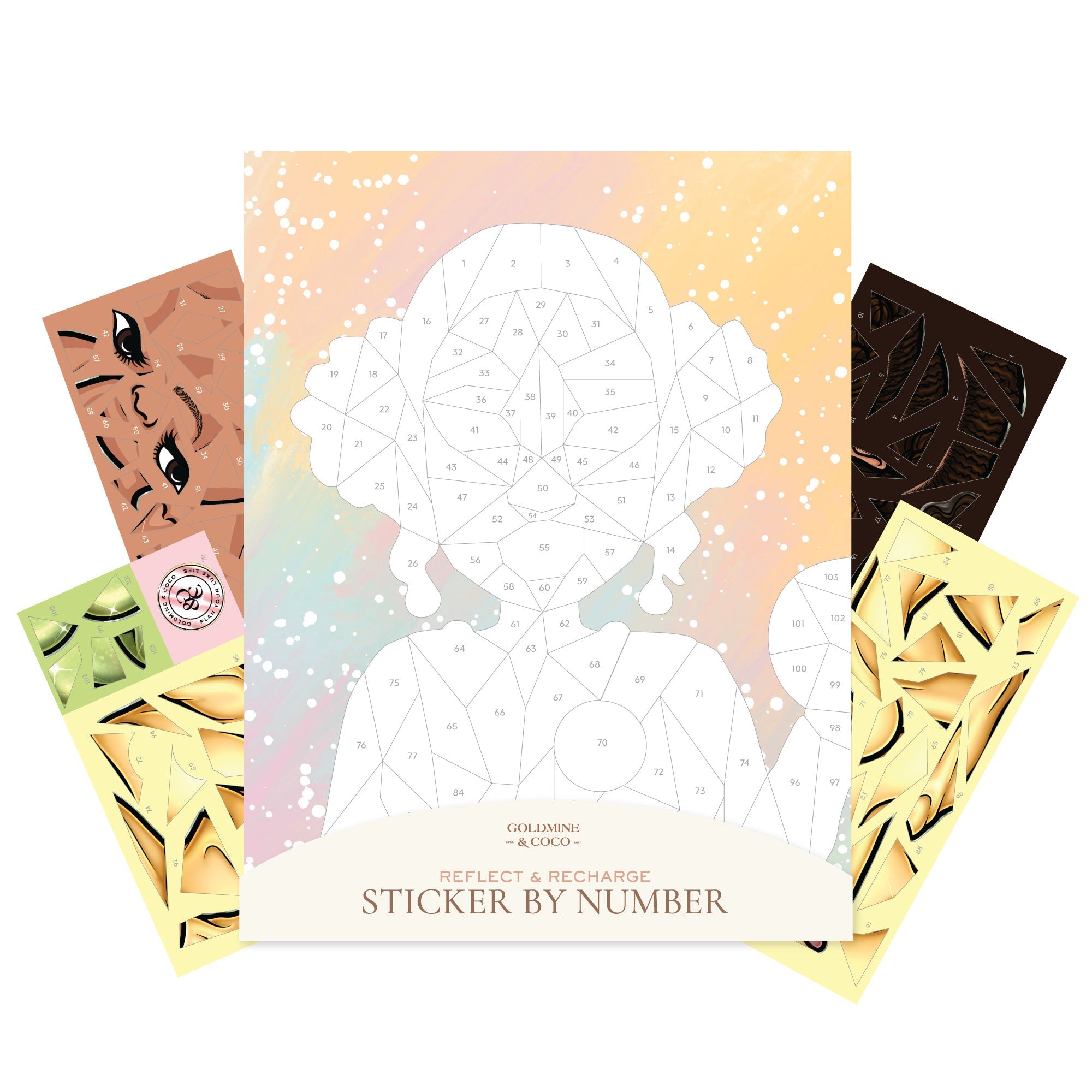 Reflect & Recharge Peyton Sticker By Number Set - Goldmine & Coco -