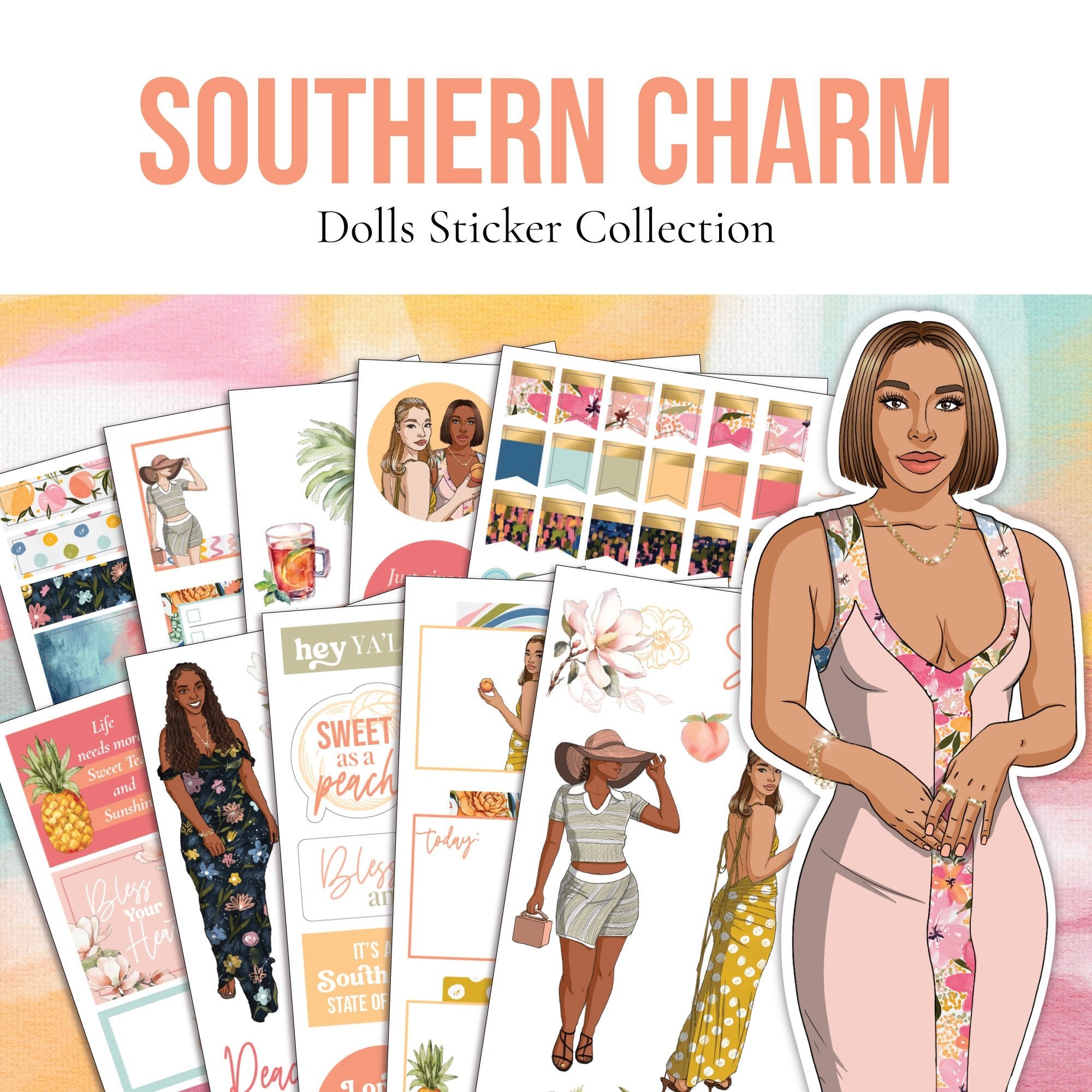 Southern Charm Dolls Sticker Pack - Goldmine & Coco -