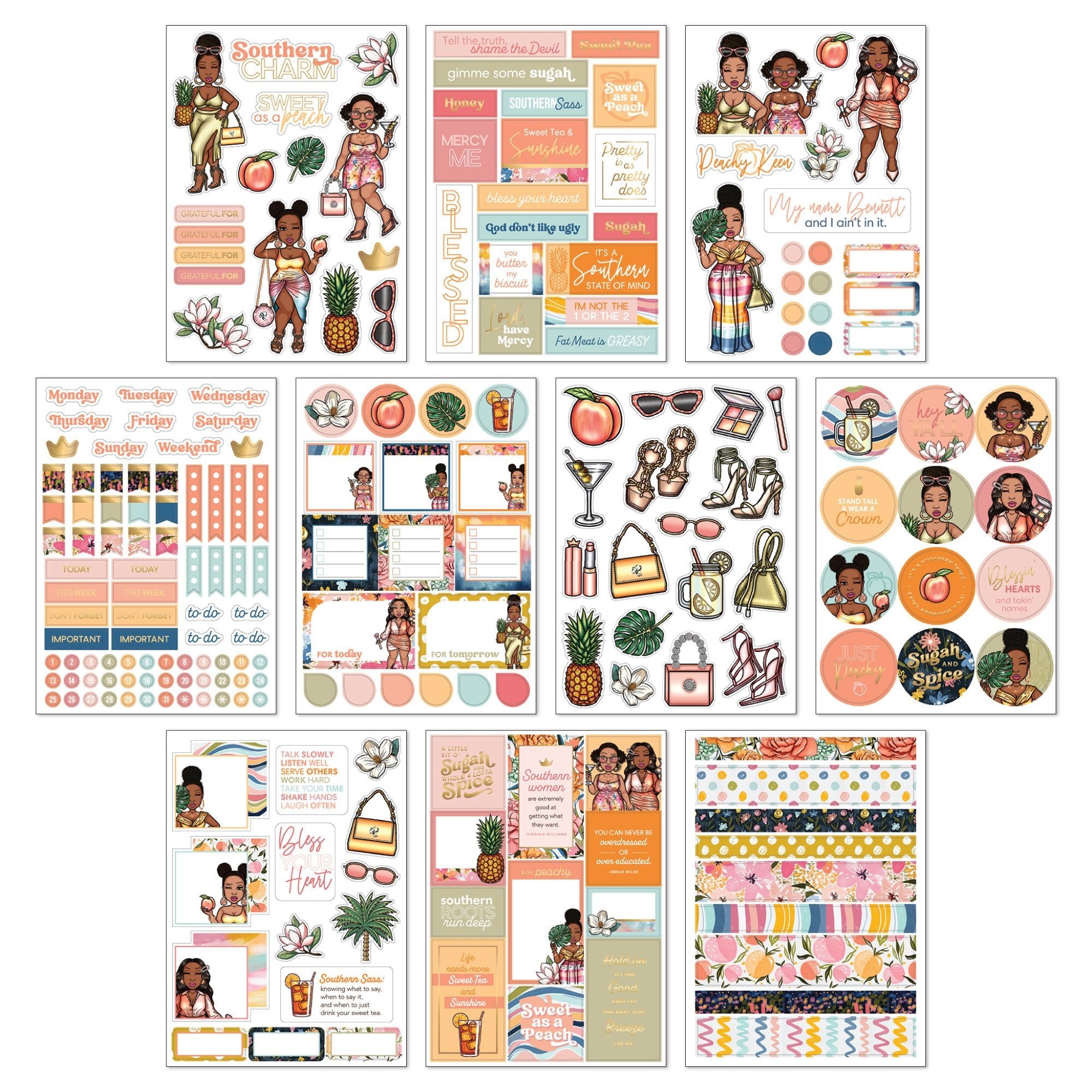 Southern Charm Peyton Sticker Pack - Goldmine & Coco -