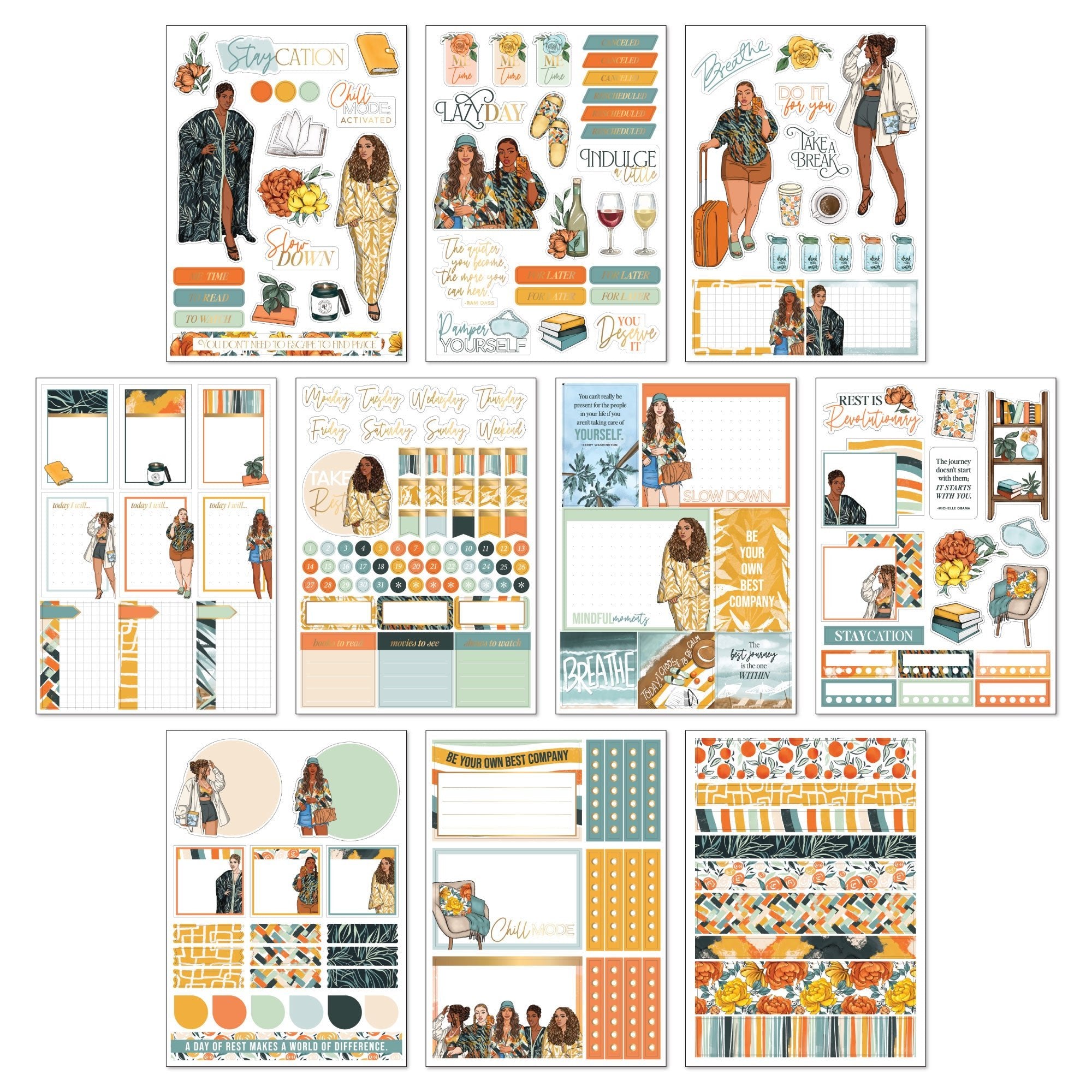 Staycation Standard Sticker Pack - Goldmine & Coco -