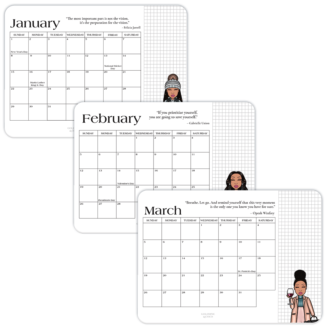 Miss Peyton 2023 Desk Pad Calendar