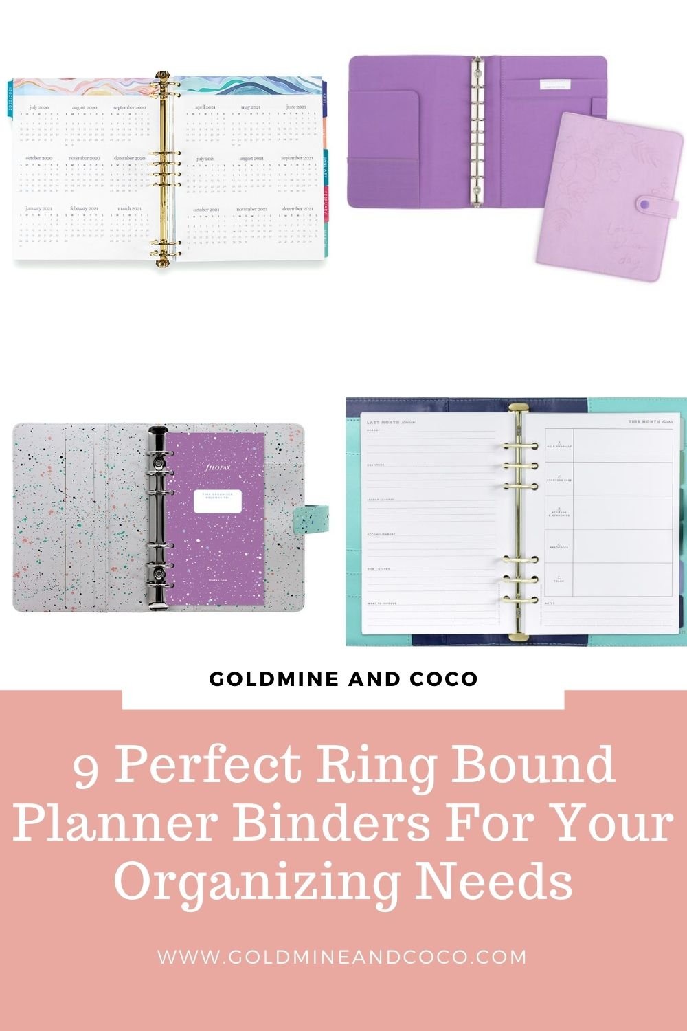 9 Perfect Ring Bound Planner Binders For Your Organizing Needs - Goldmine & Coco