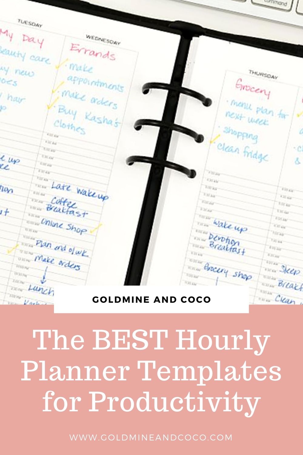 Daily Planner, A6 Printable Planner Inserts, Hourly Planner, Daily