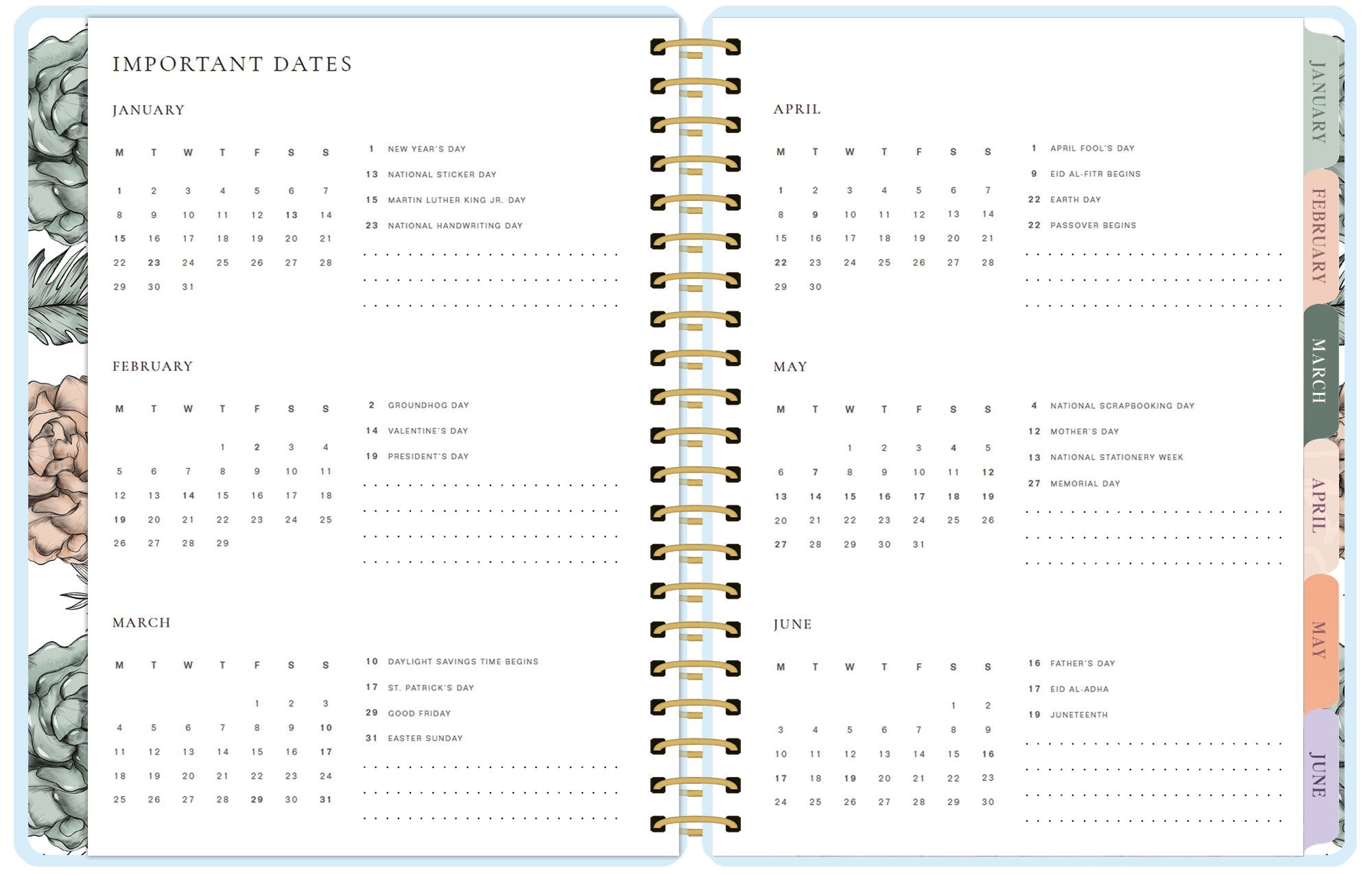 2025 Weekly Planner - Create Your Own Success Story - Full Year Agenda - Goldmine & Coco - 