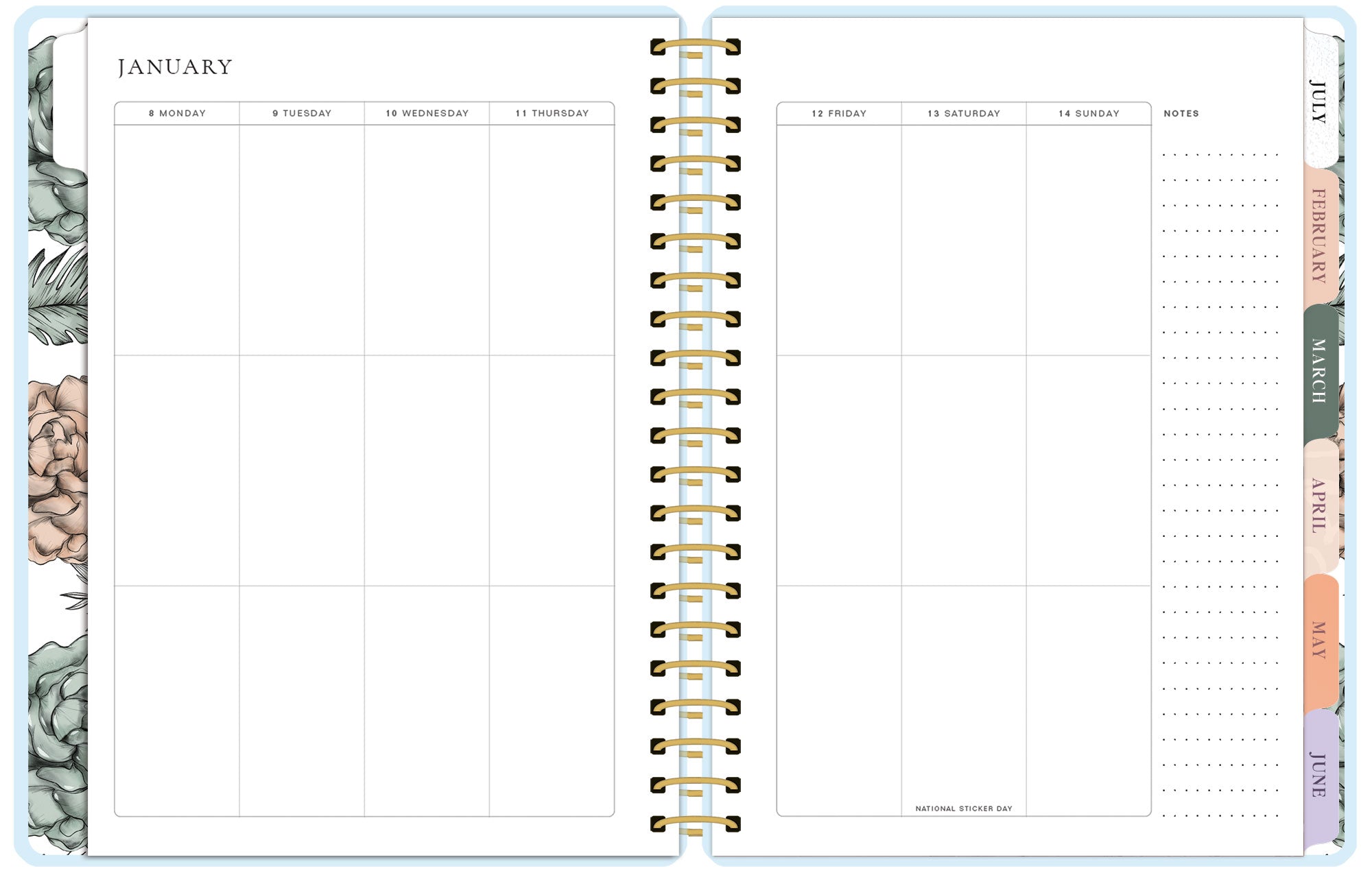 2025 Weekly Planner - Create Your Own Success Story - Full Year Agenda - Goldmine & Coco - 