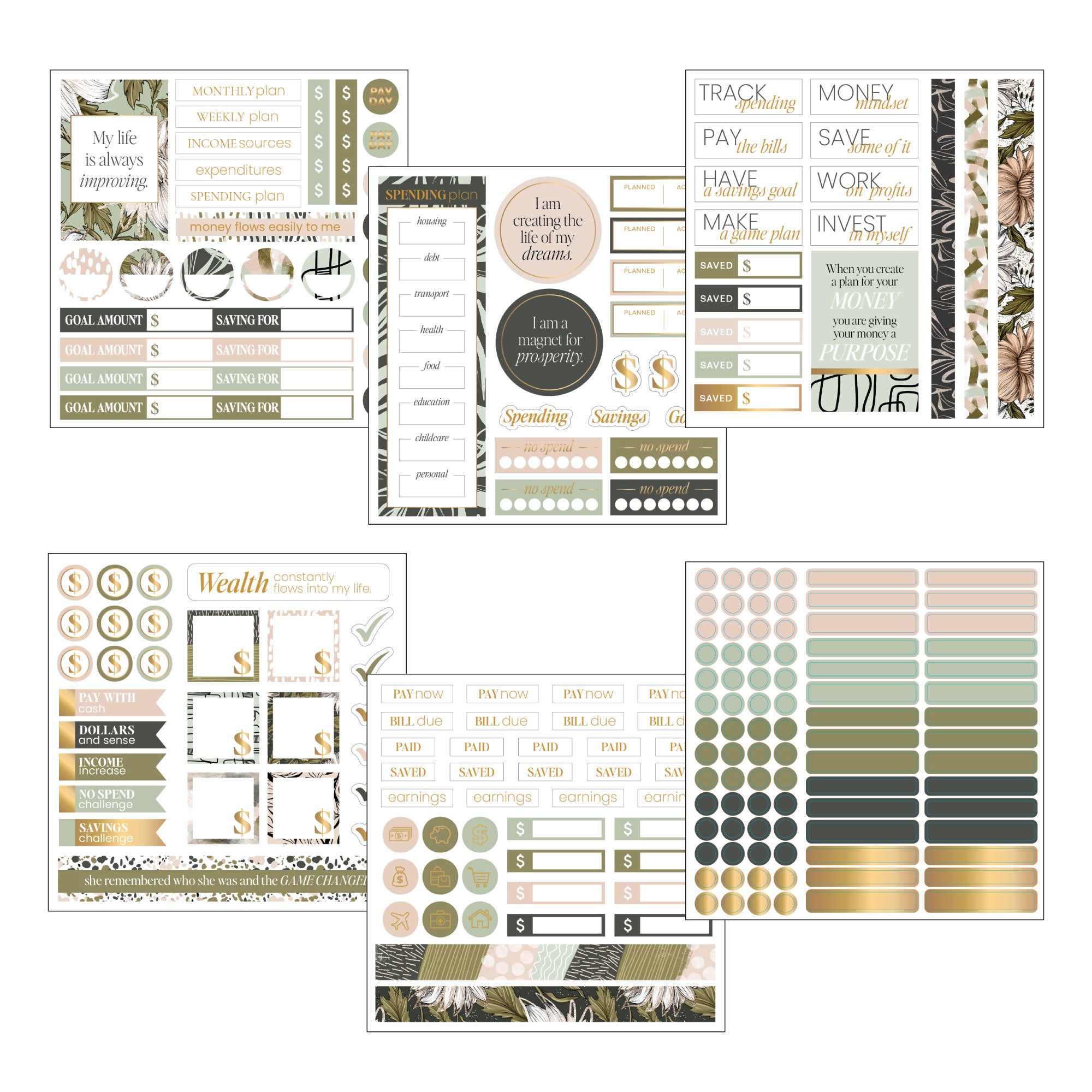 Financial Sticker Set