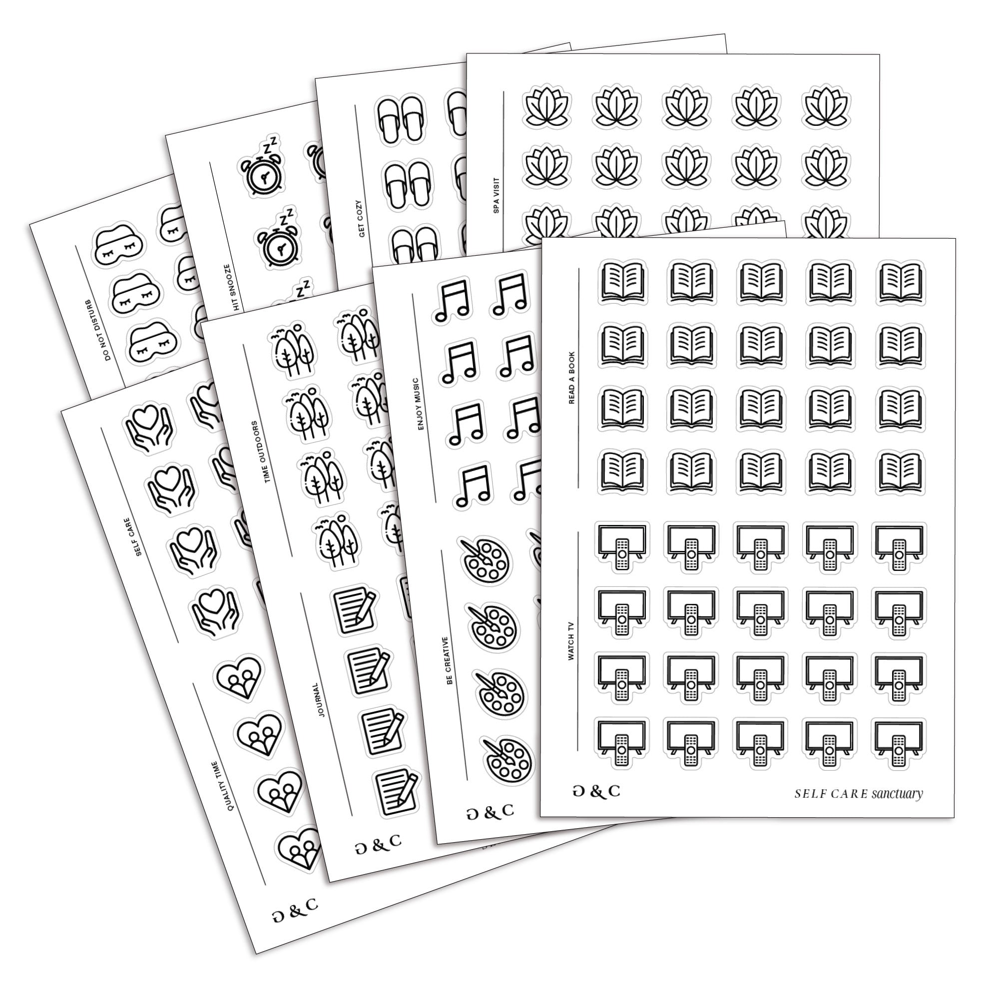 Self Care Functional Sticker Pack