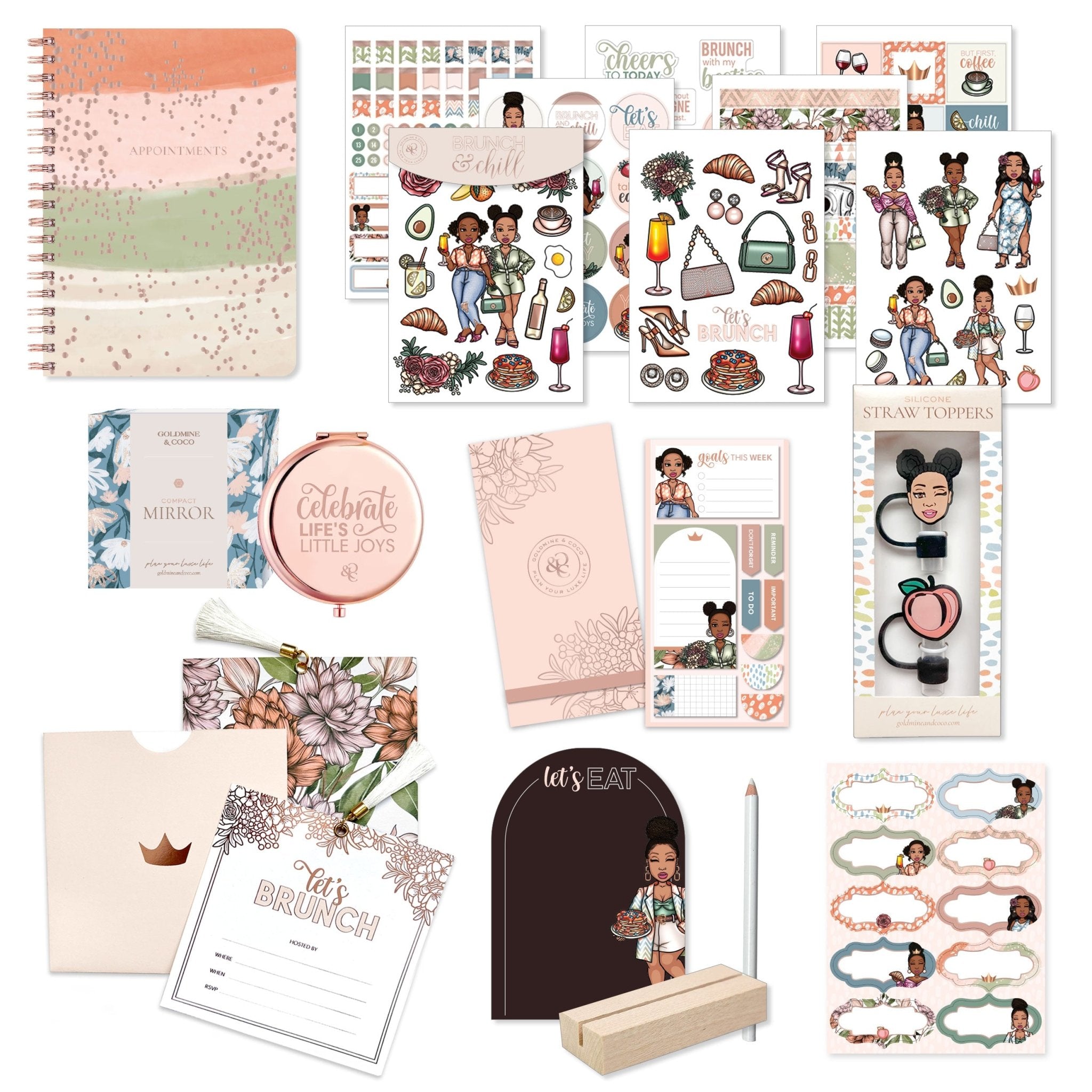 Brunch Babes PEYTON Planning + Journaling Kit A LA CARTE - Goldmine & Coco -