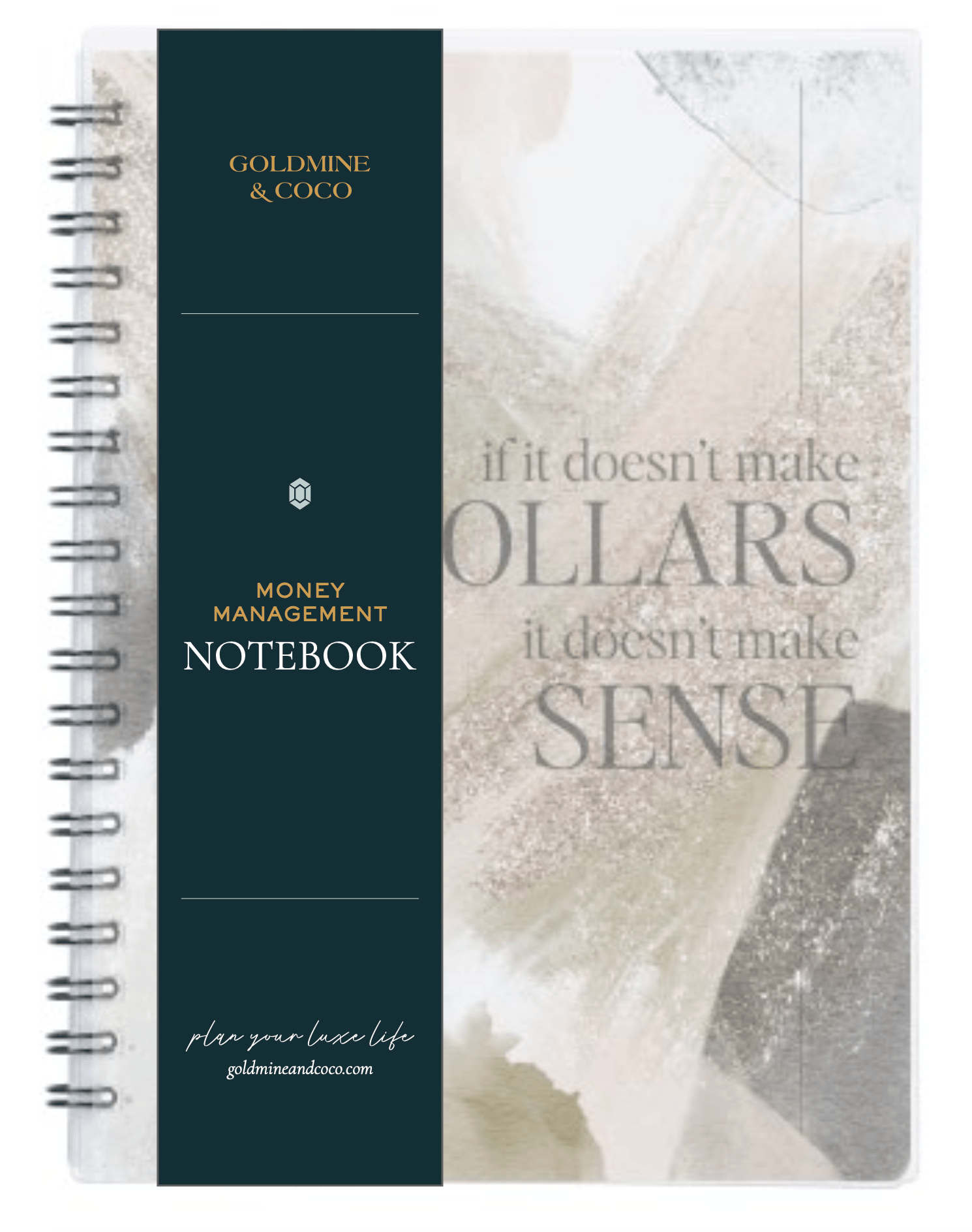 Dollars & Sense Money Management Notebook - Goldmine & Coco - 