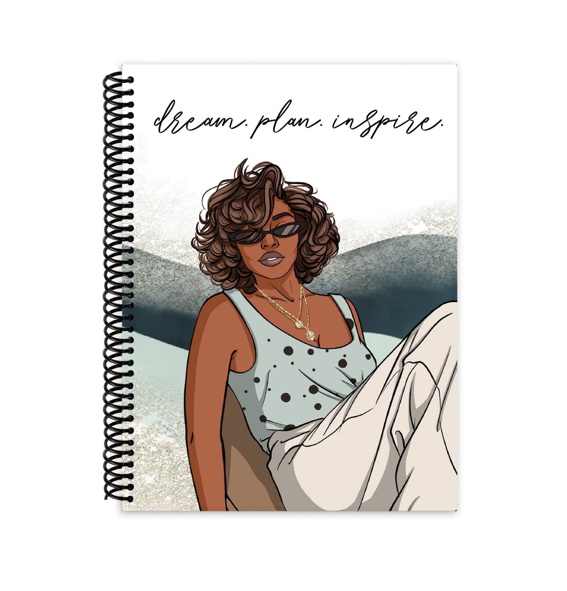 Dream. Plan. Inspire A5 Spiral Notebook - Goldmine & Coco - 