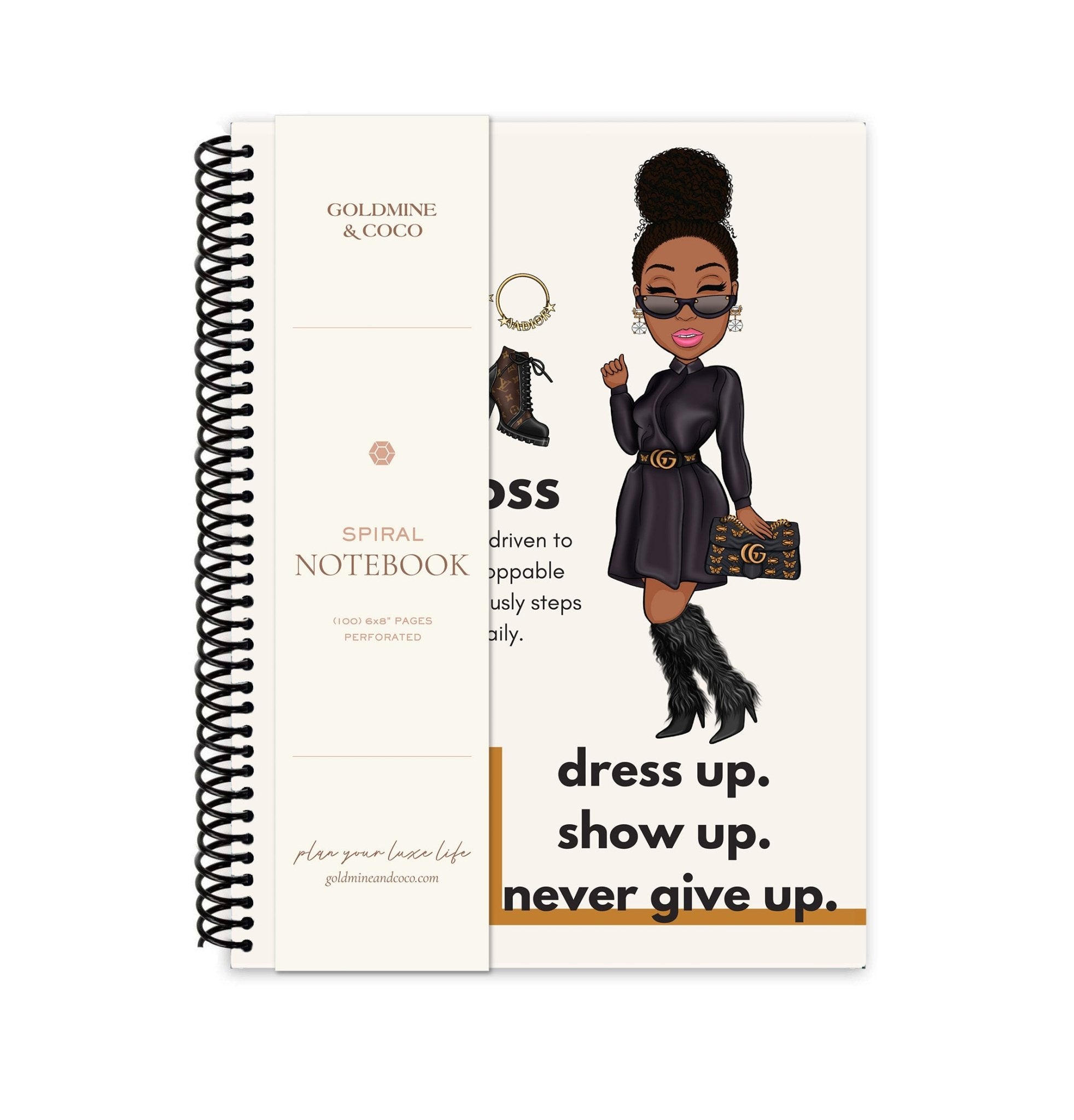 Girl Boss A5 Spiral Notebook - Goldmine & Coco - 