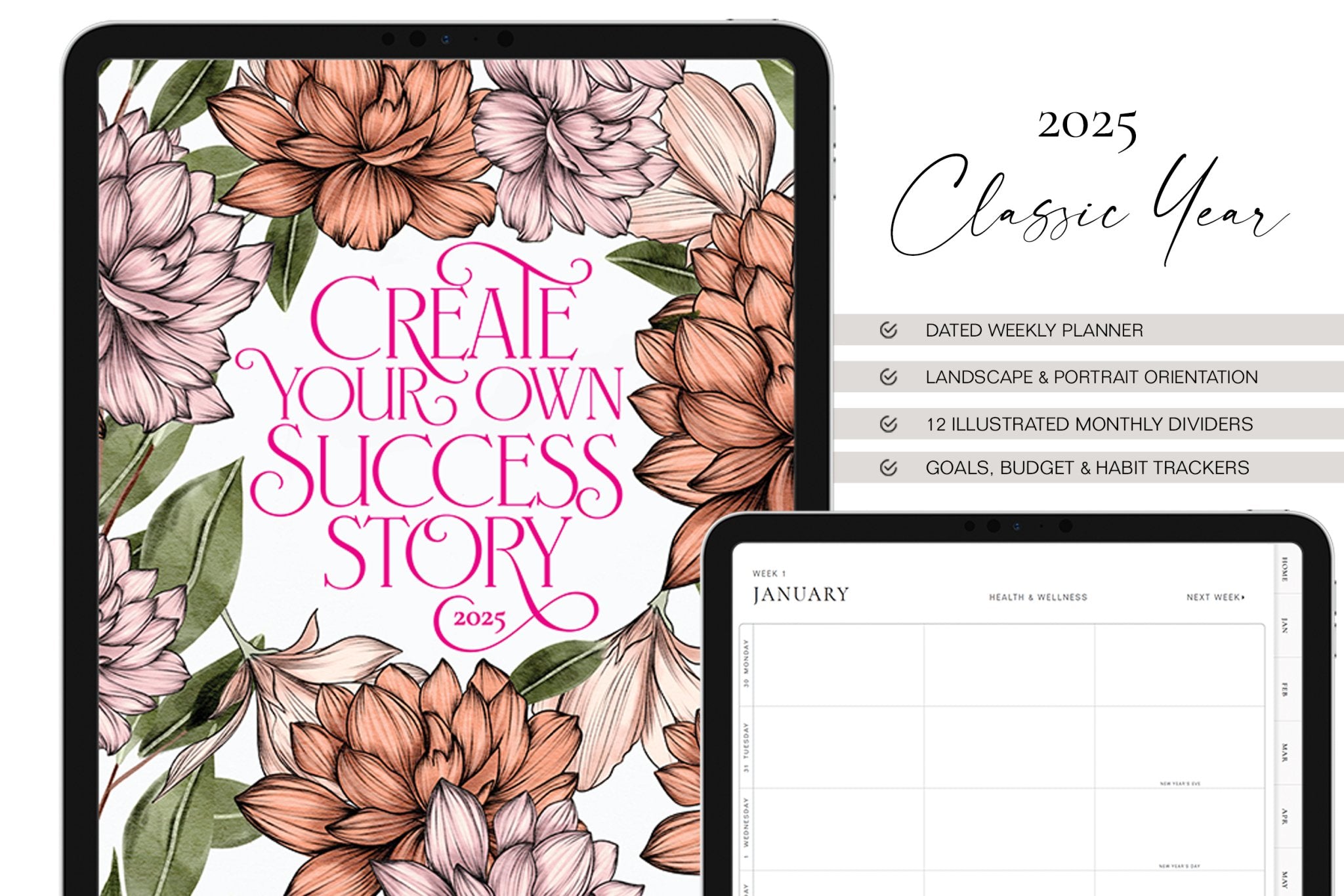 Goldmine & Coco® January '25 - December '25 Digital Luxe Life Planner - Goldmine & Coco - 