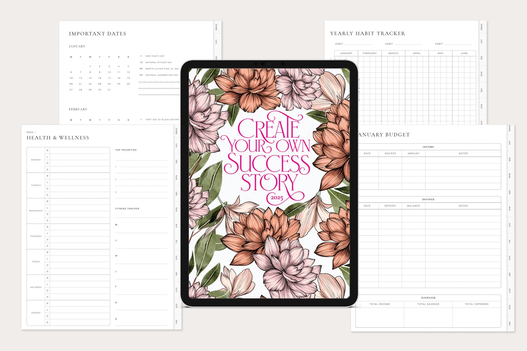 Goldmine & Coco® January '25 - December '25 Digital Luxe Life Planner - Goldmine & Coco - 