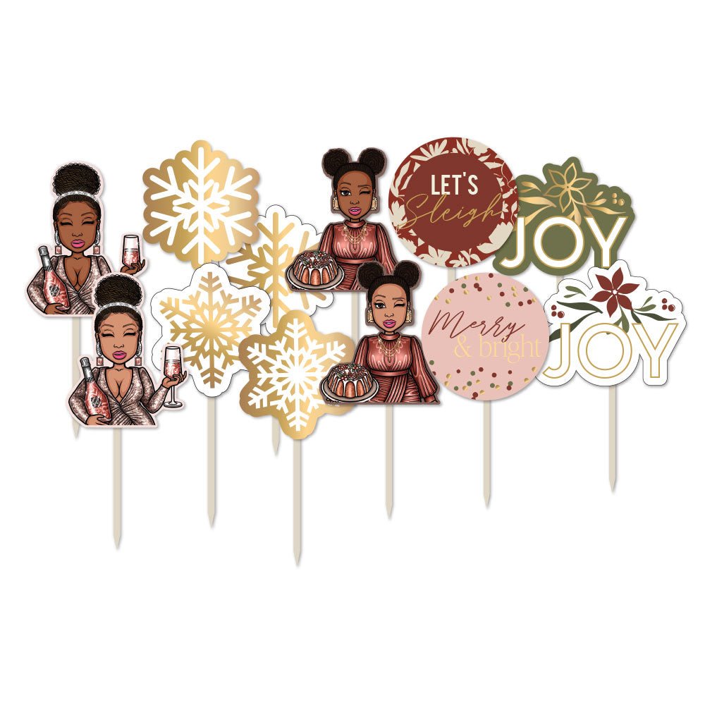 Peyton Cupcake Toppers - Goldmine & Coco - 