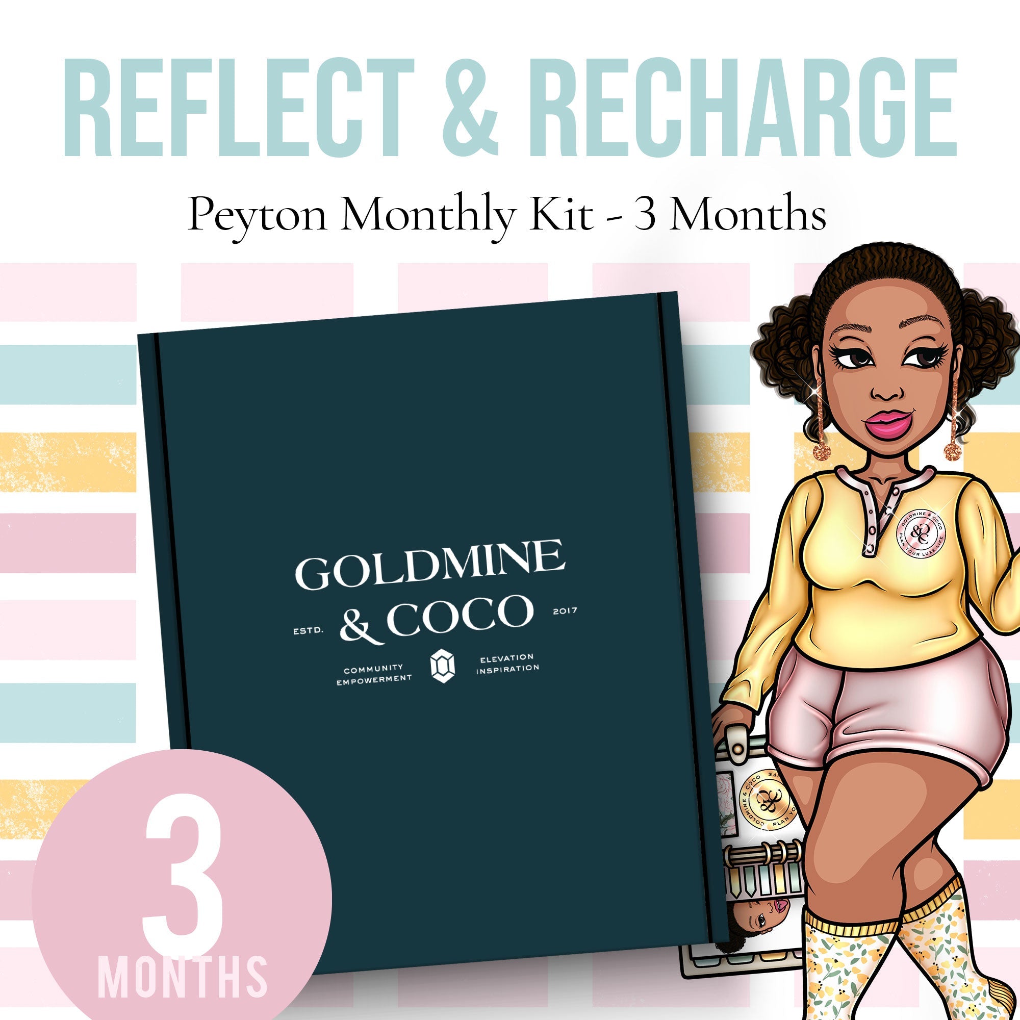 Peyton Planning + Journaling: Monthly Subscription Kit | 3 Months - Goldmine & Coco - 