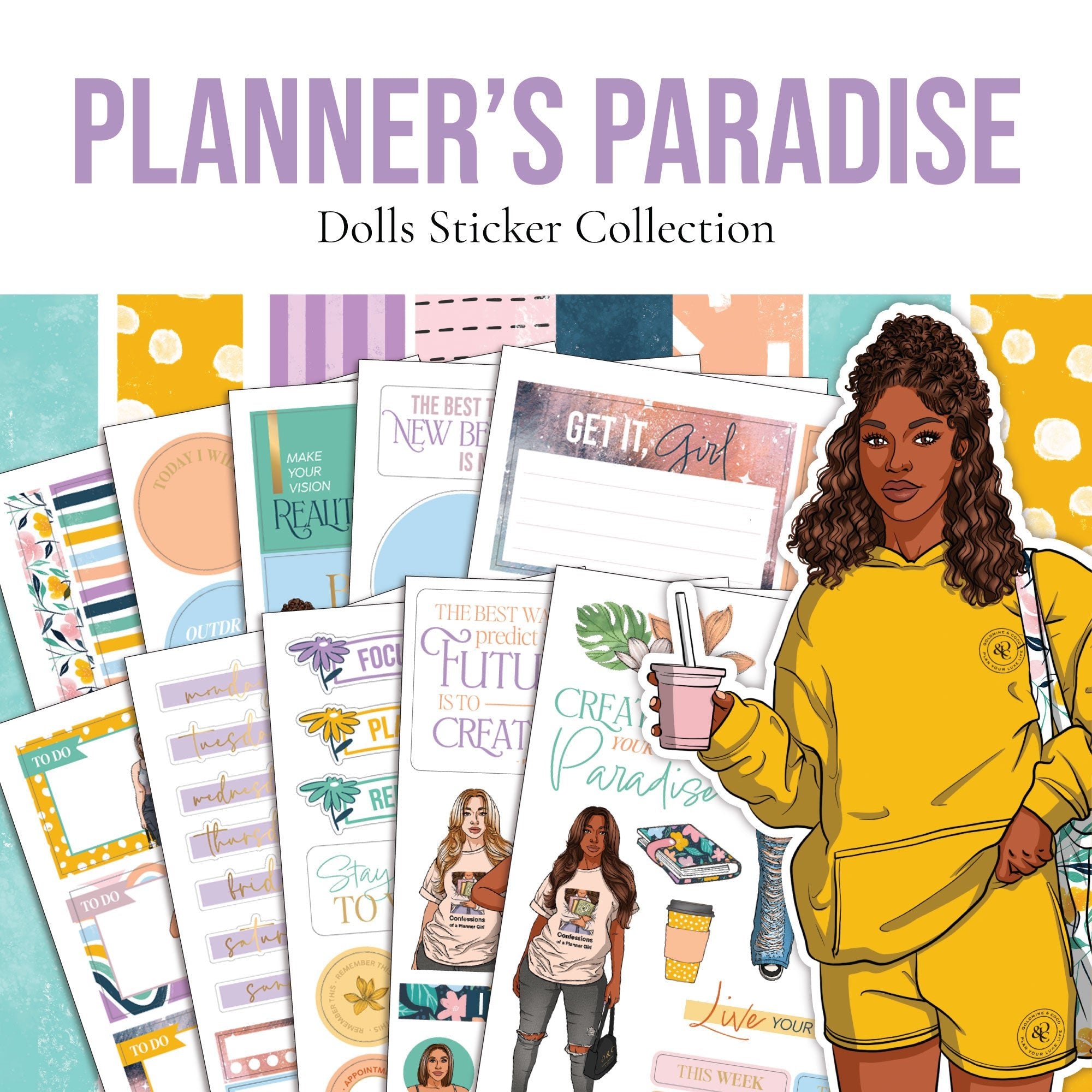 Planner's Paradise Standard Sticker Pack - Goldmine & Coco - 
