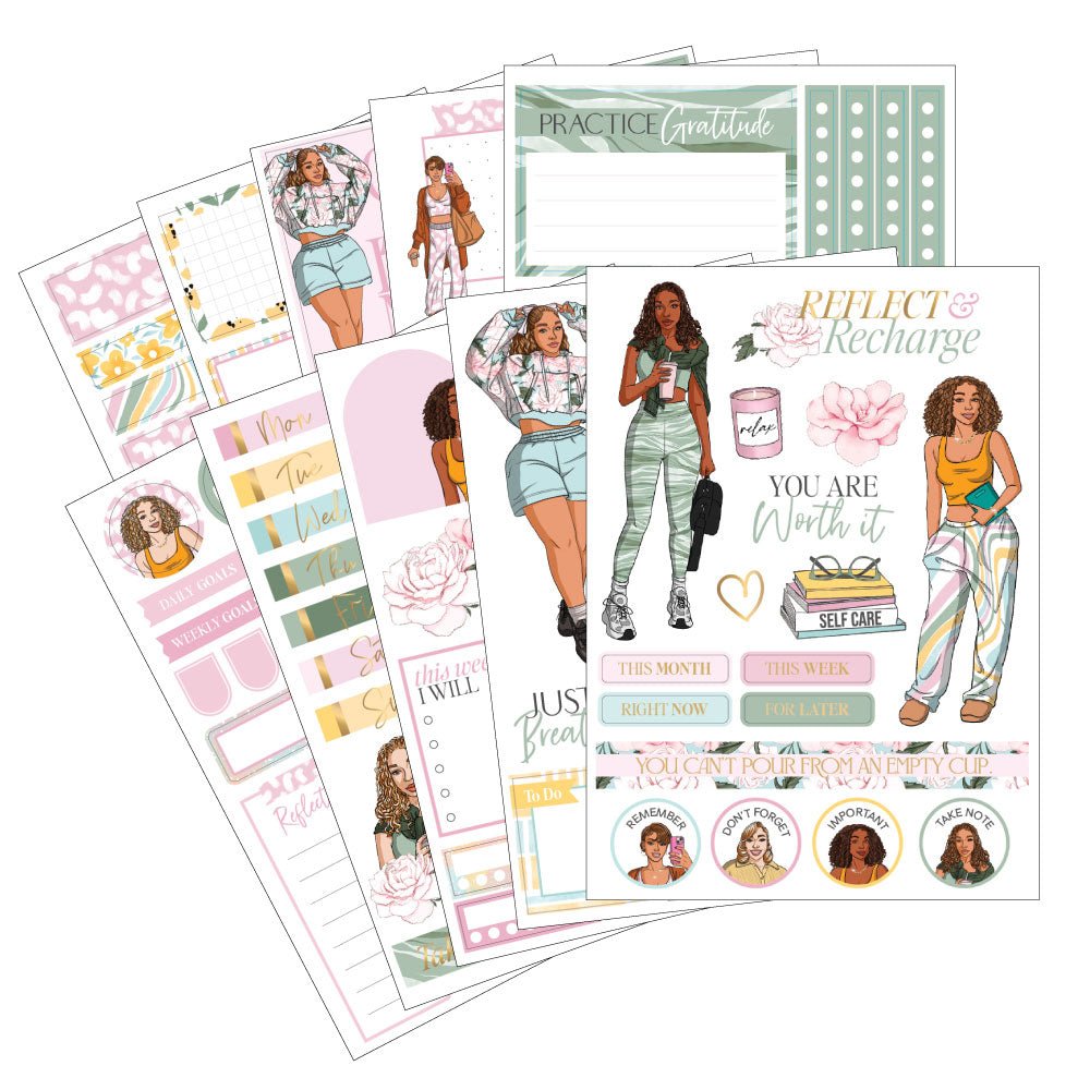 Reflect & Recharge Sticker Pack - Goldmine & Coco - 
