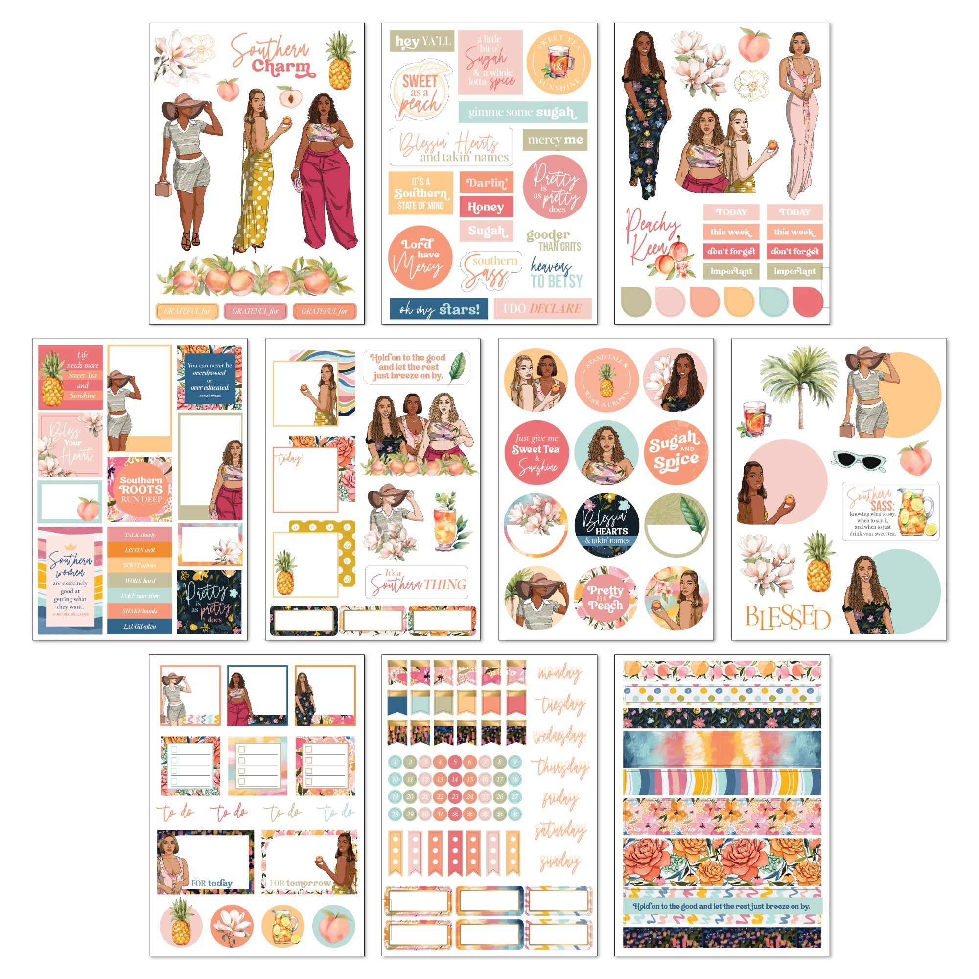 Southern Charm Dolls Sticker Pack - Goldmine & Coco - 