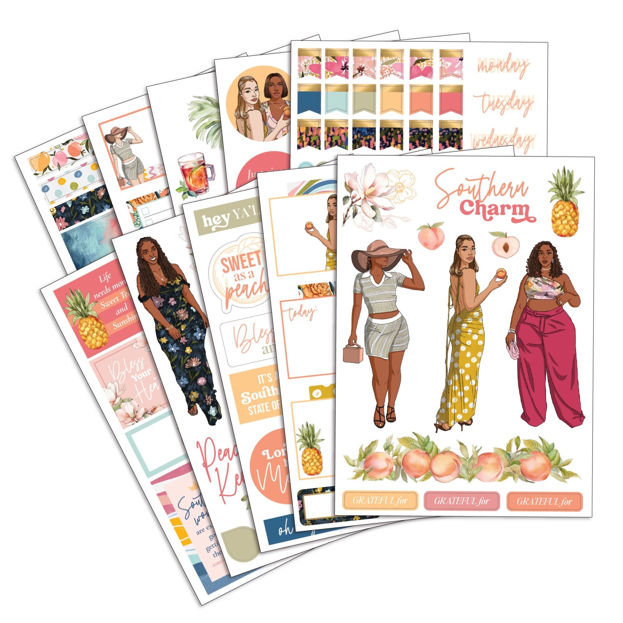Southern Charm Dolls Sticker Pack - Goldmine & Coco - 