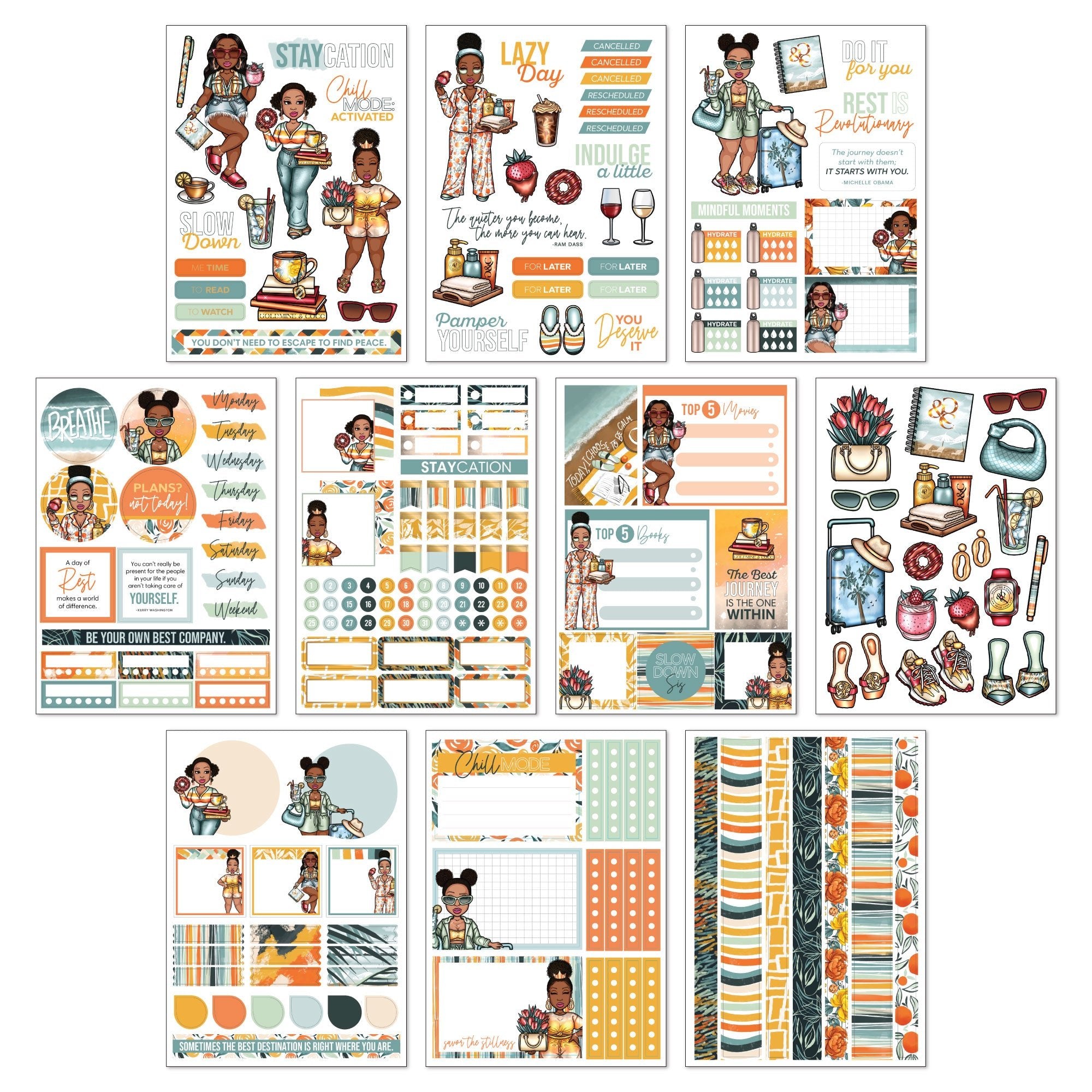 Staycation Peyton Sticker Pack - Goldmine & Coco - 