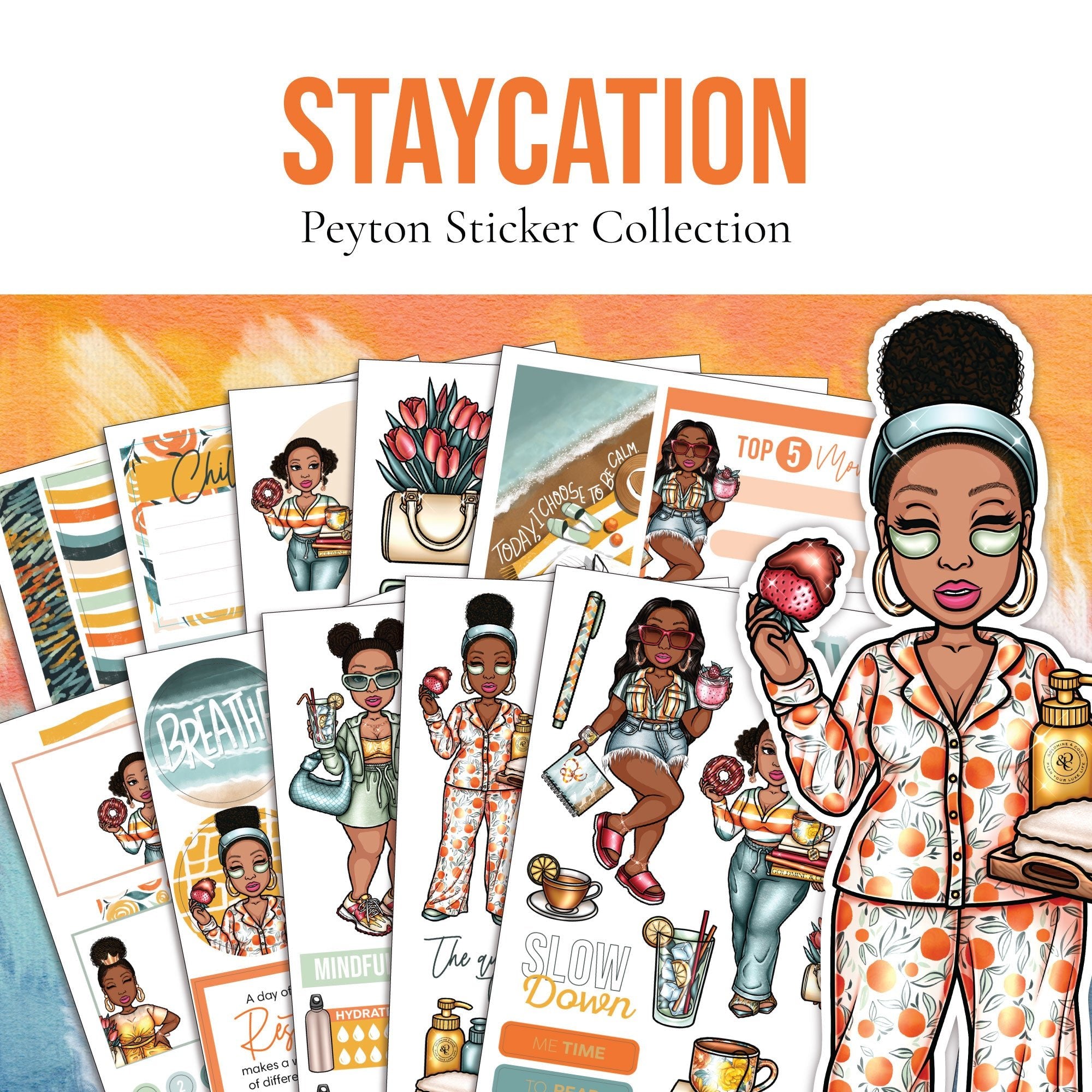 Staycation Peyton Sticker Pack - Goldmine & Coco - 