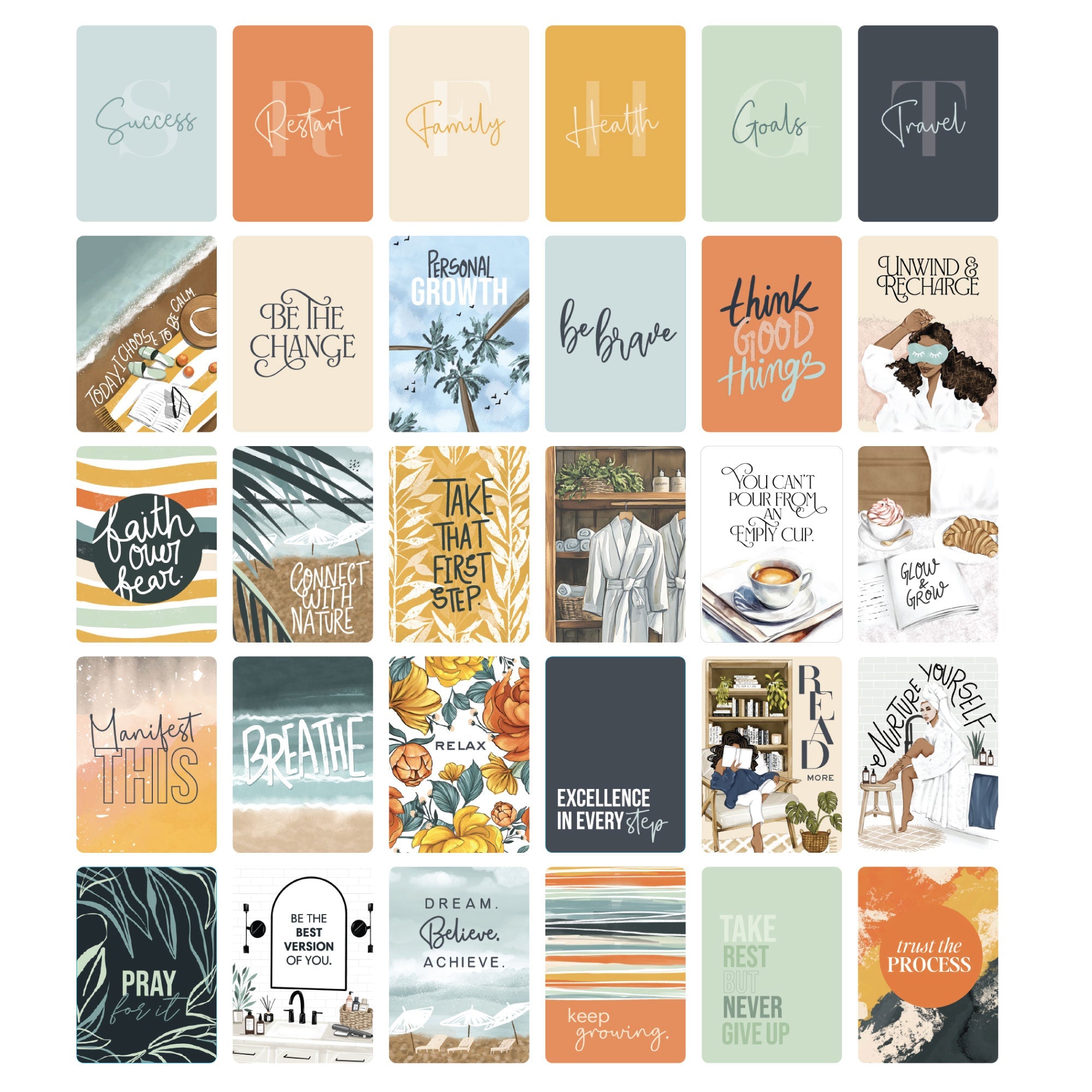 Staycation Vision Board Cards - Goldmine & Coco - 