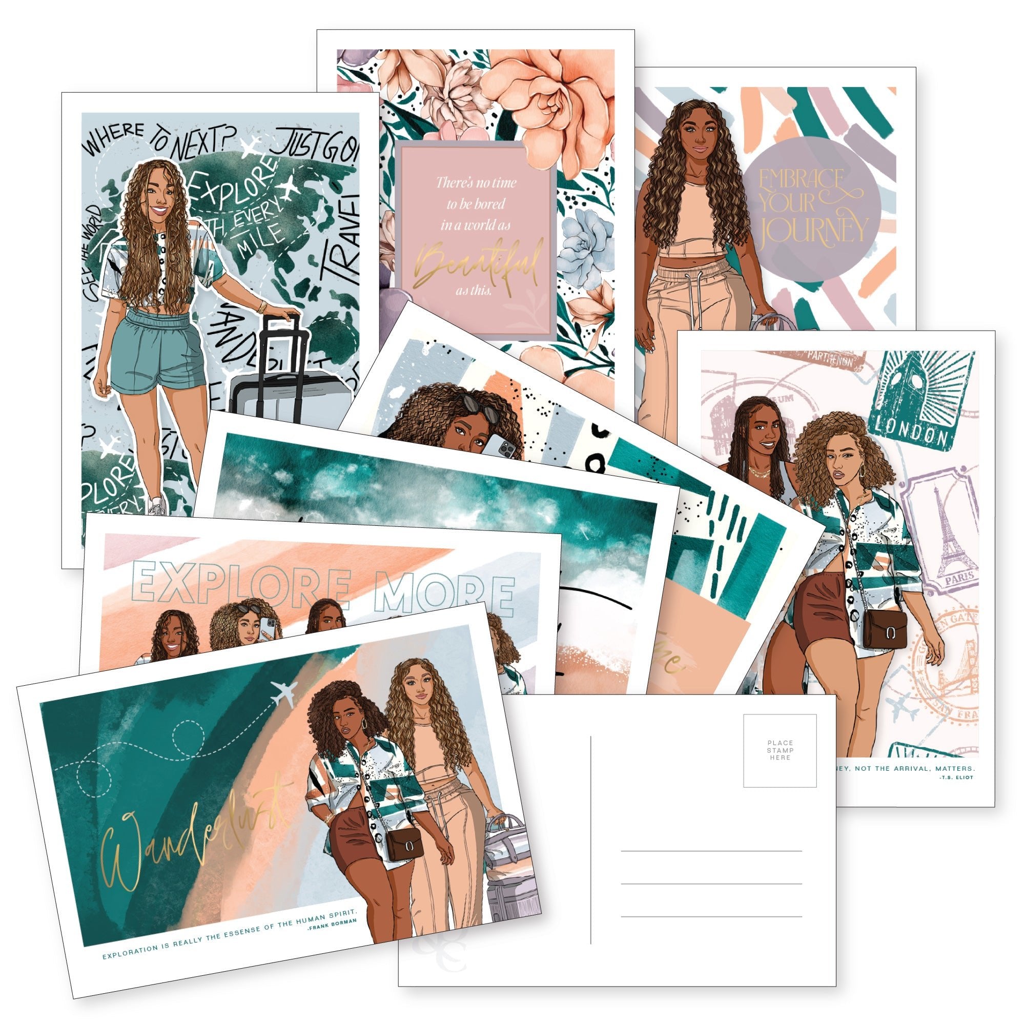 Wanderlust Dolls Postcards - Goldmine & Coco - 