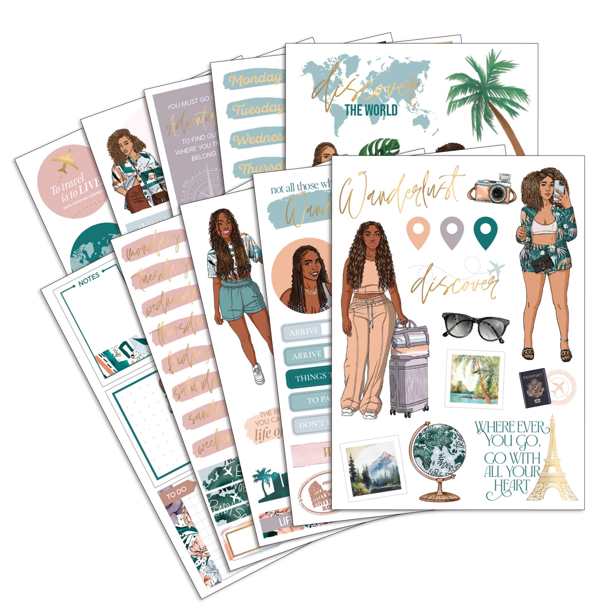 Wanderlust Dolls Sticker Pack - Goldmine & Coco - 