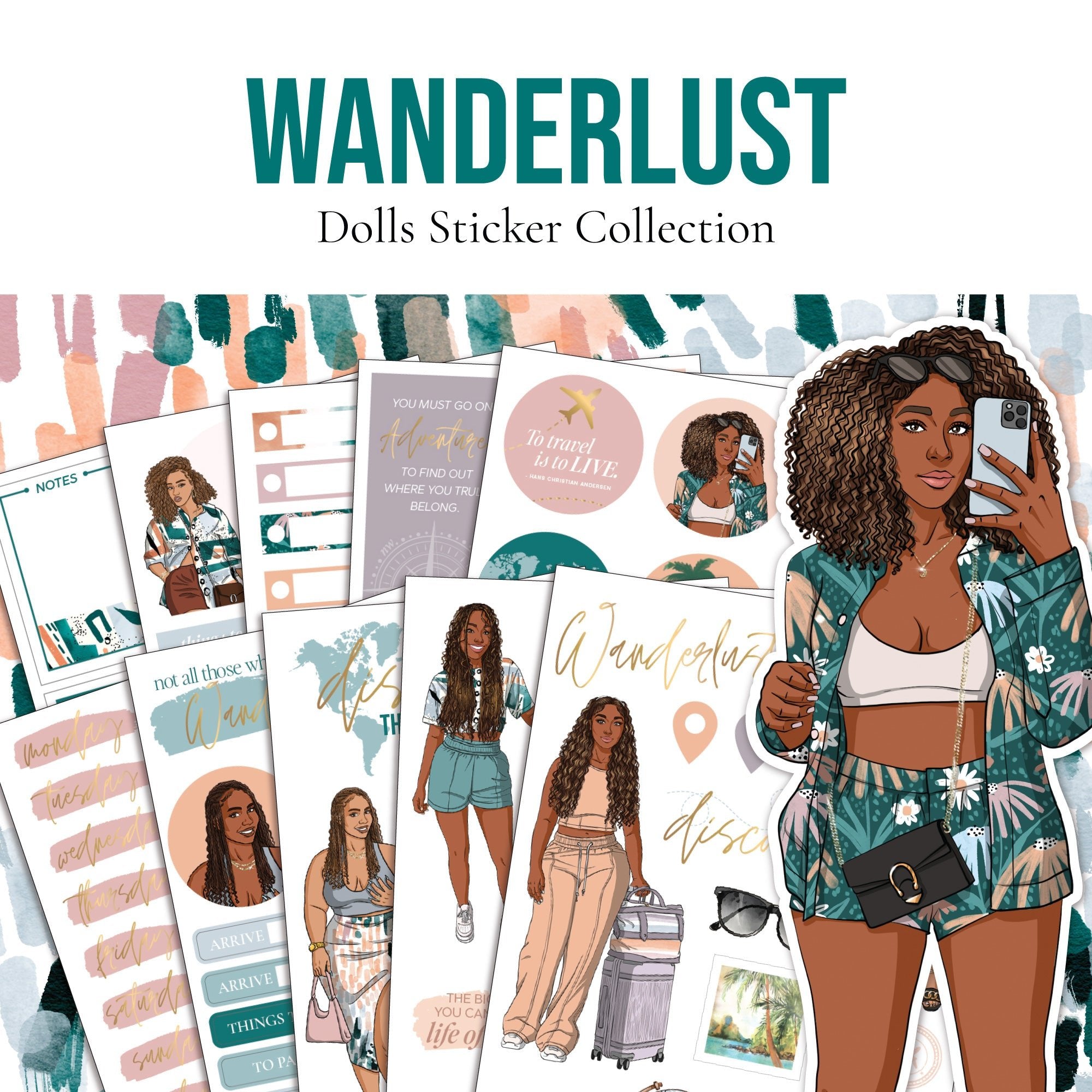 Wanderlust Dolls Sticker Pack - Goldmine & Coco - 