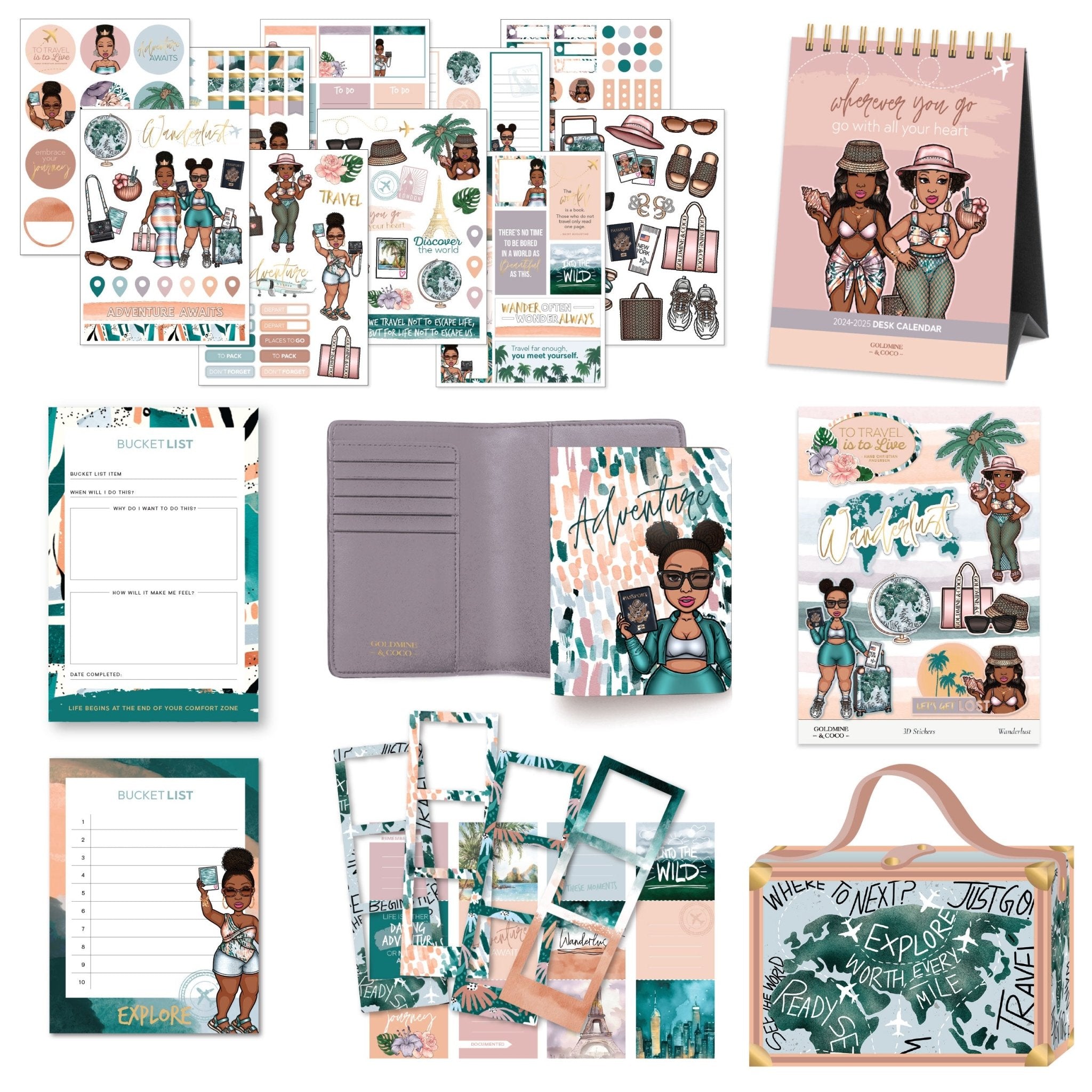 Wanderlust PEYTON Planning + Journaling Kit A LA CARTE - Goldmine & Coco - 