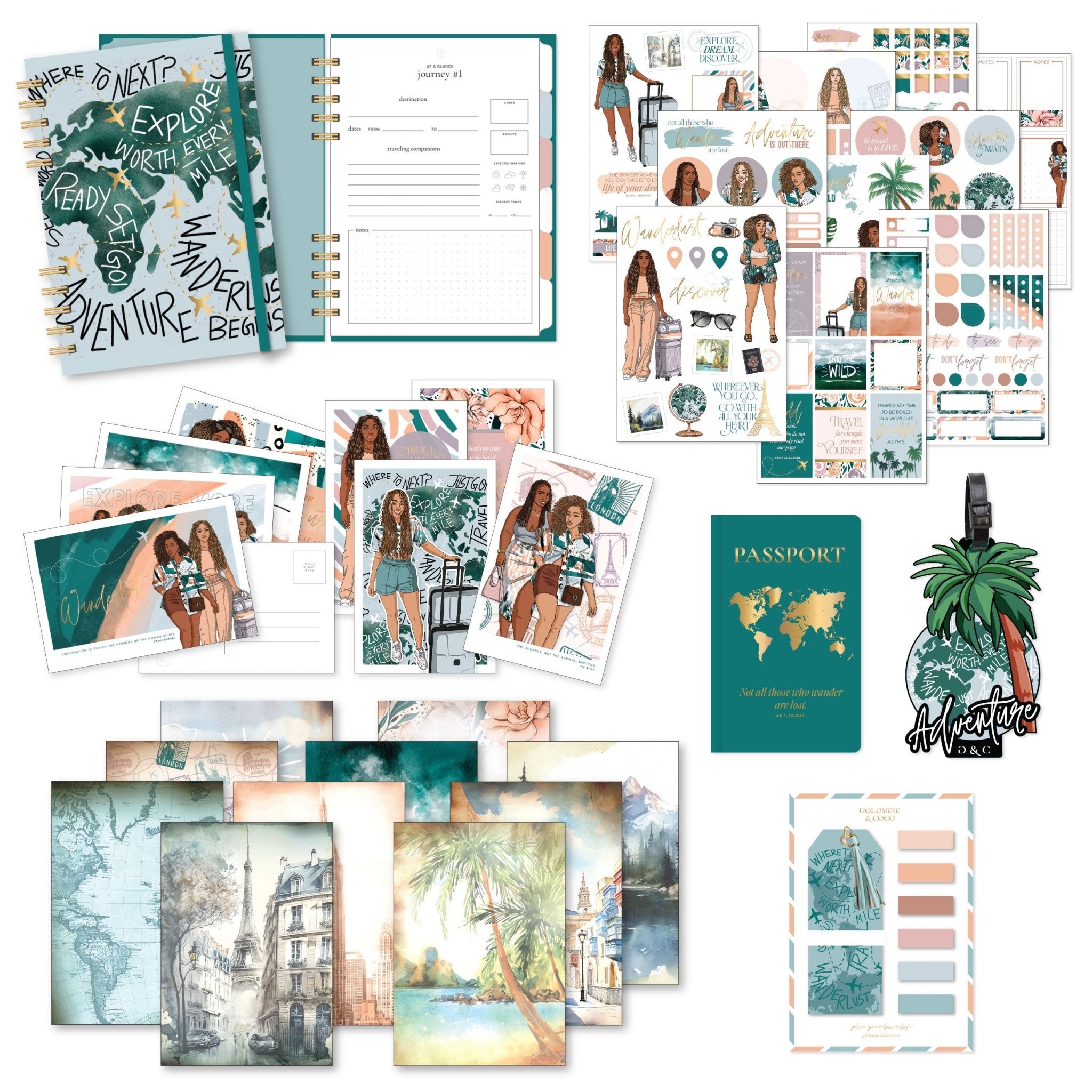 Wanderlust STANDARD Planning + Journaling Kit A LA CARTE - Goldmine & Coco - 