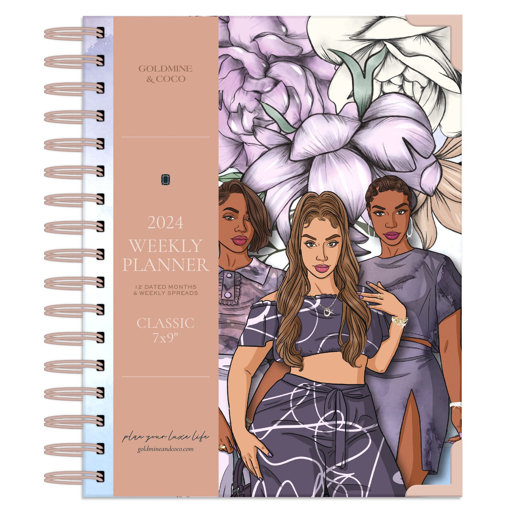 2024 Weekly Classic Size Planner Goldmine & Coco