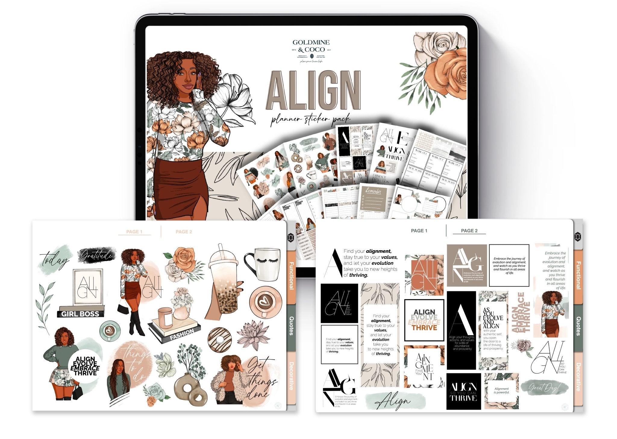 Align Digital Sticker Book - Goldmine & Coco -