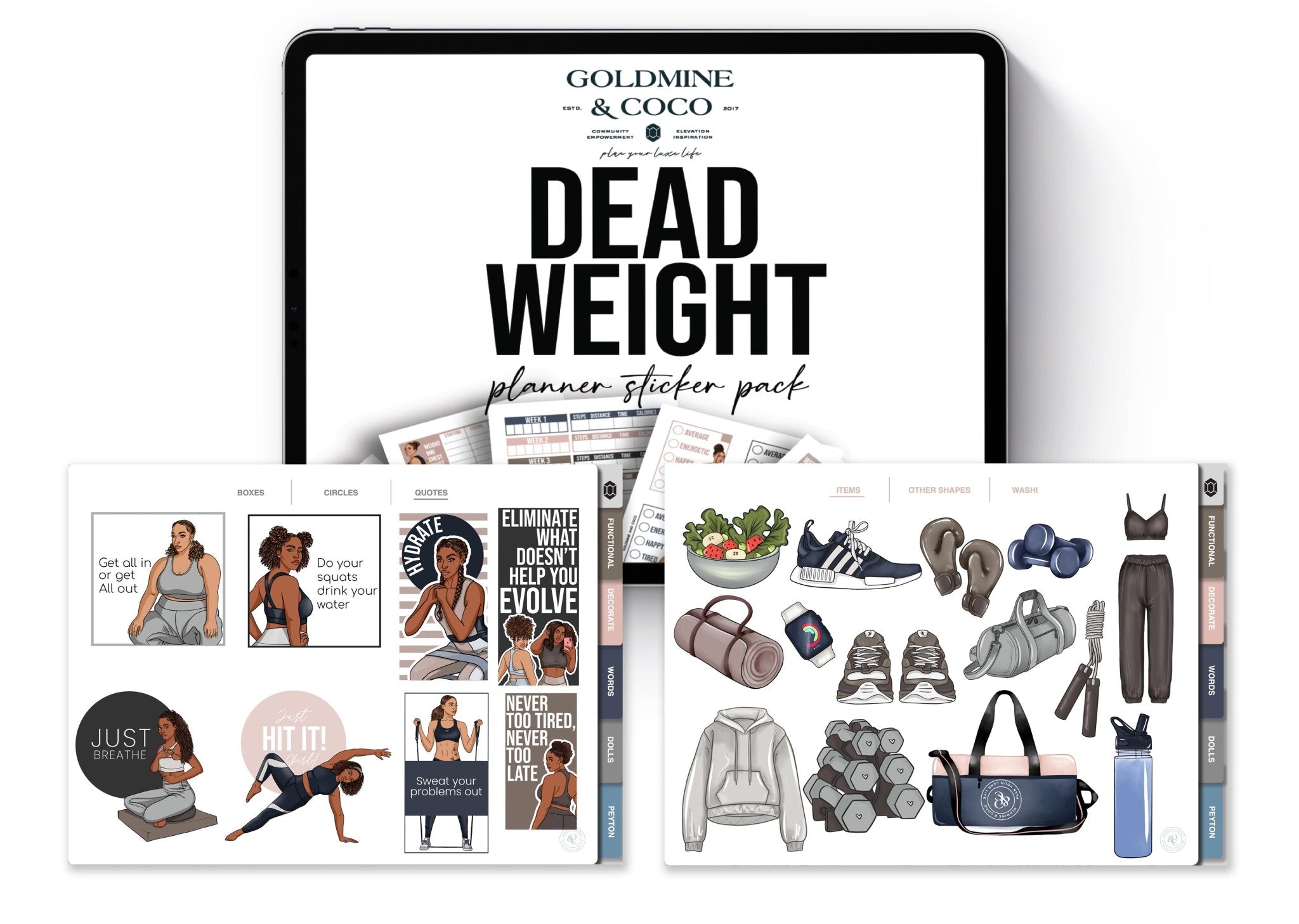 Dead Weight Digital Sticker Book - Goldmine & Coco -