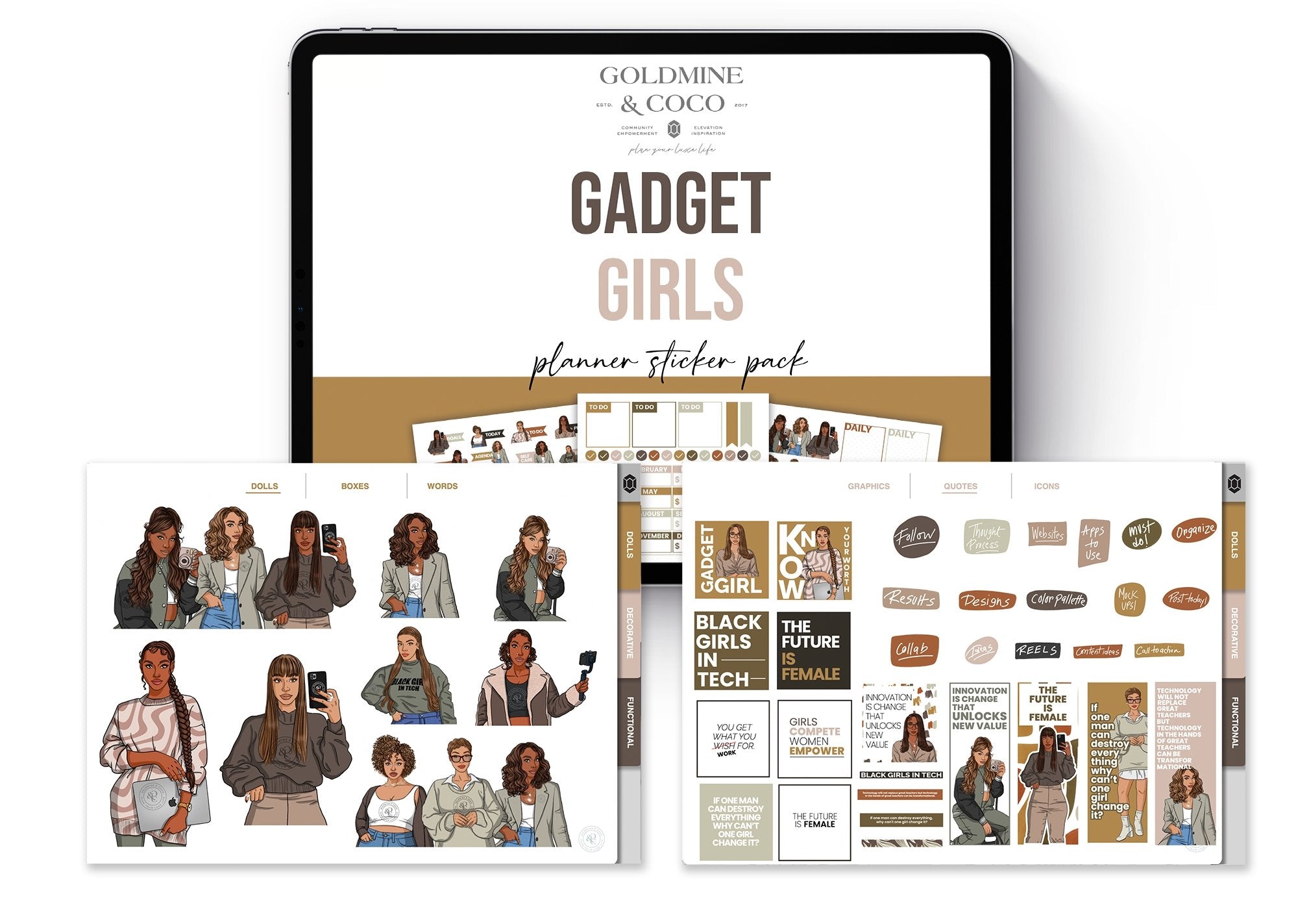 Gadget Girls Digital Sticker Book - Goldmine & Coco -