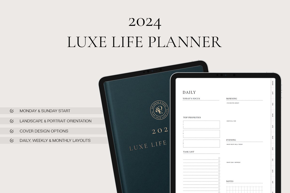 Goldmine & Coco® 2024 Digital Luxe Life Planner - Goldmine & Coco -