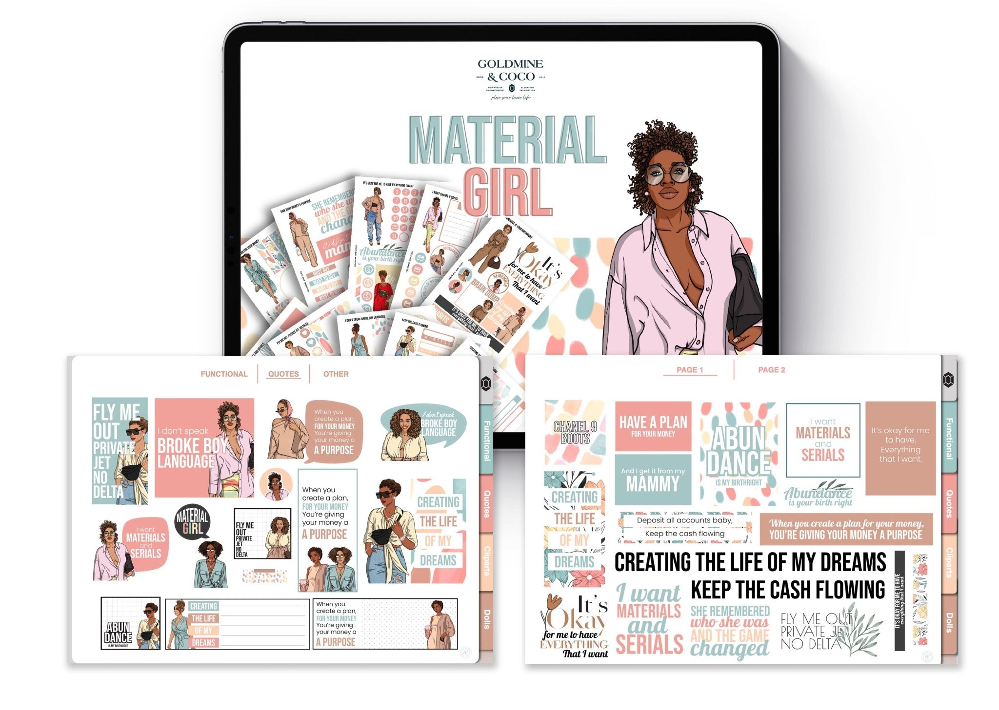 Material Girl Digital Sticker Book