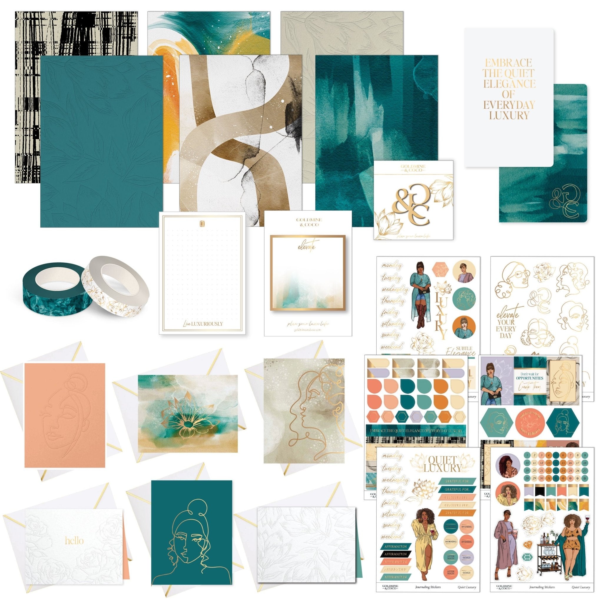 Quiet Luxury Standard Planning + Journaling Kit A LA CARTE - Goldmine & Coco -