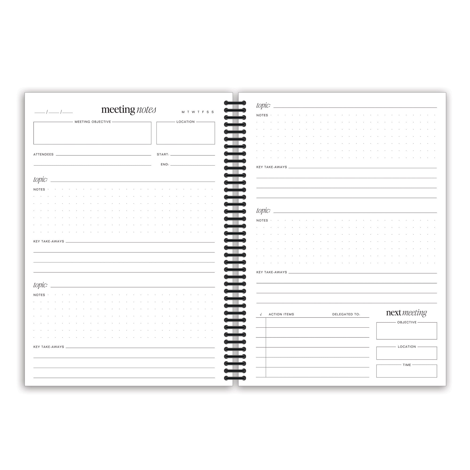 Take Note Meetings Notebook - Goldmine & Coco -