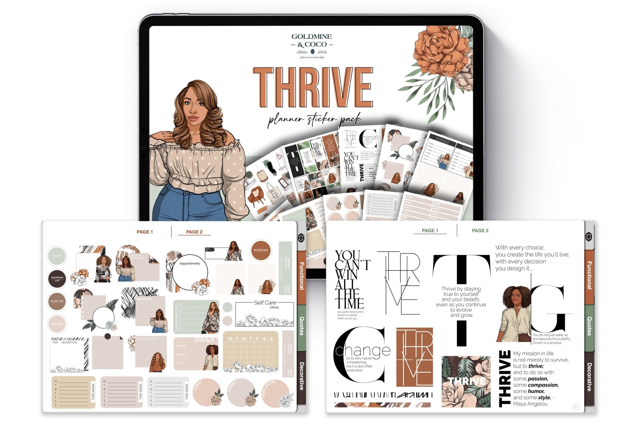 Libro de pegatinas digitales Thrive