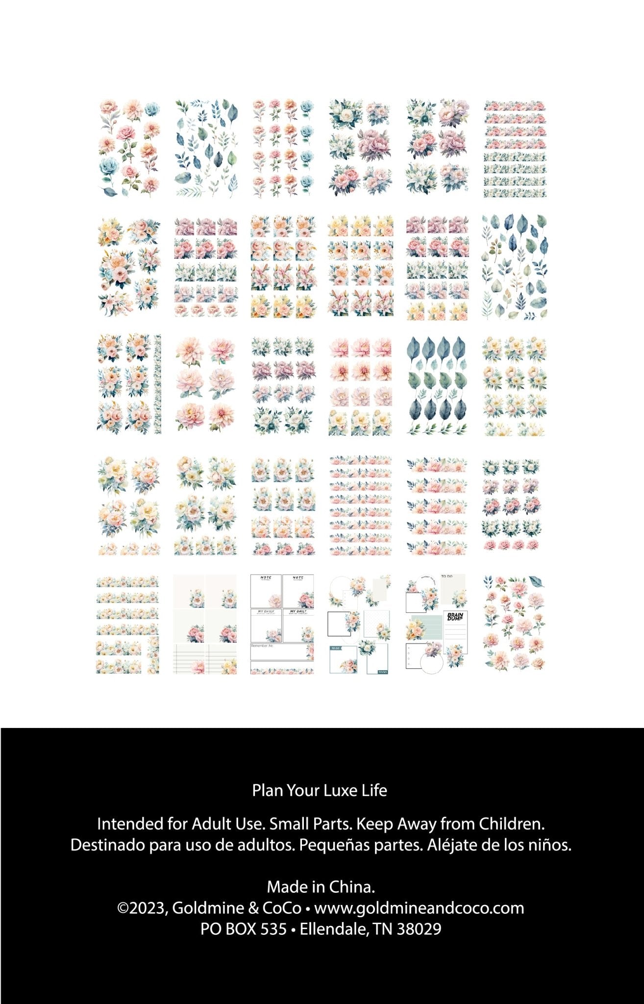 Volume 3 | Finest Florals Sticker Book - Goldmine & Coco -