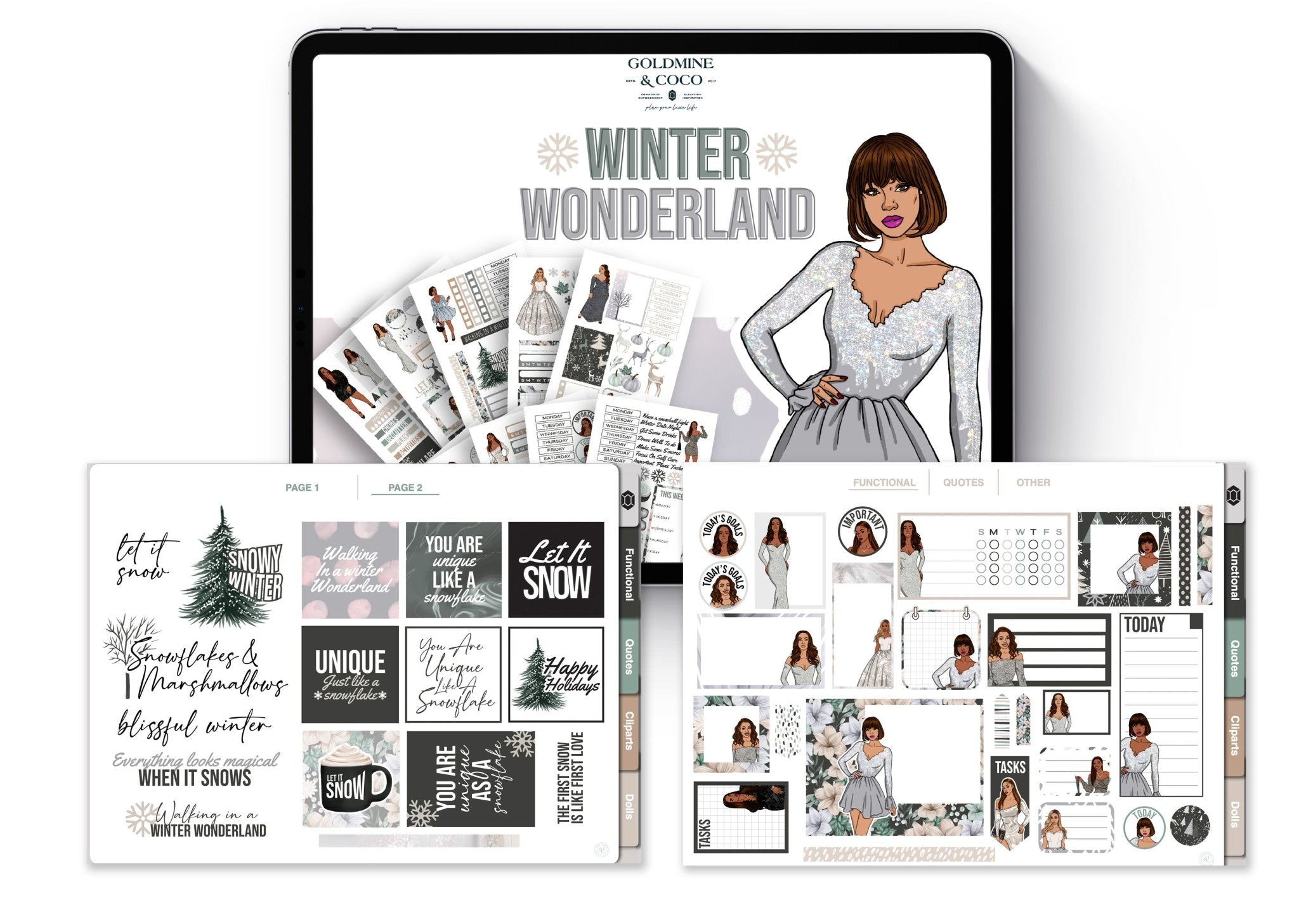 Libro de pegatinas digitales Winter Wonderland